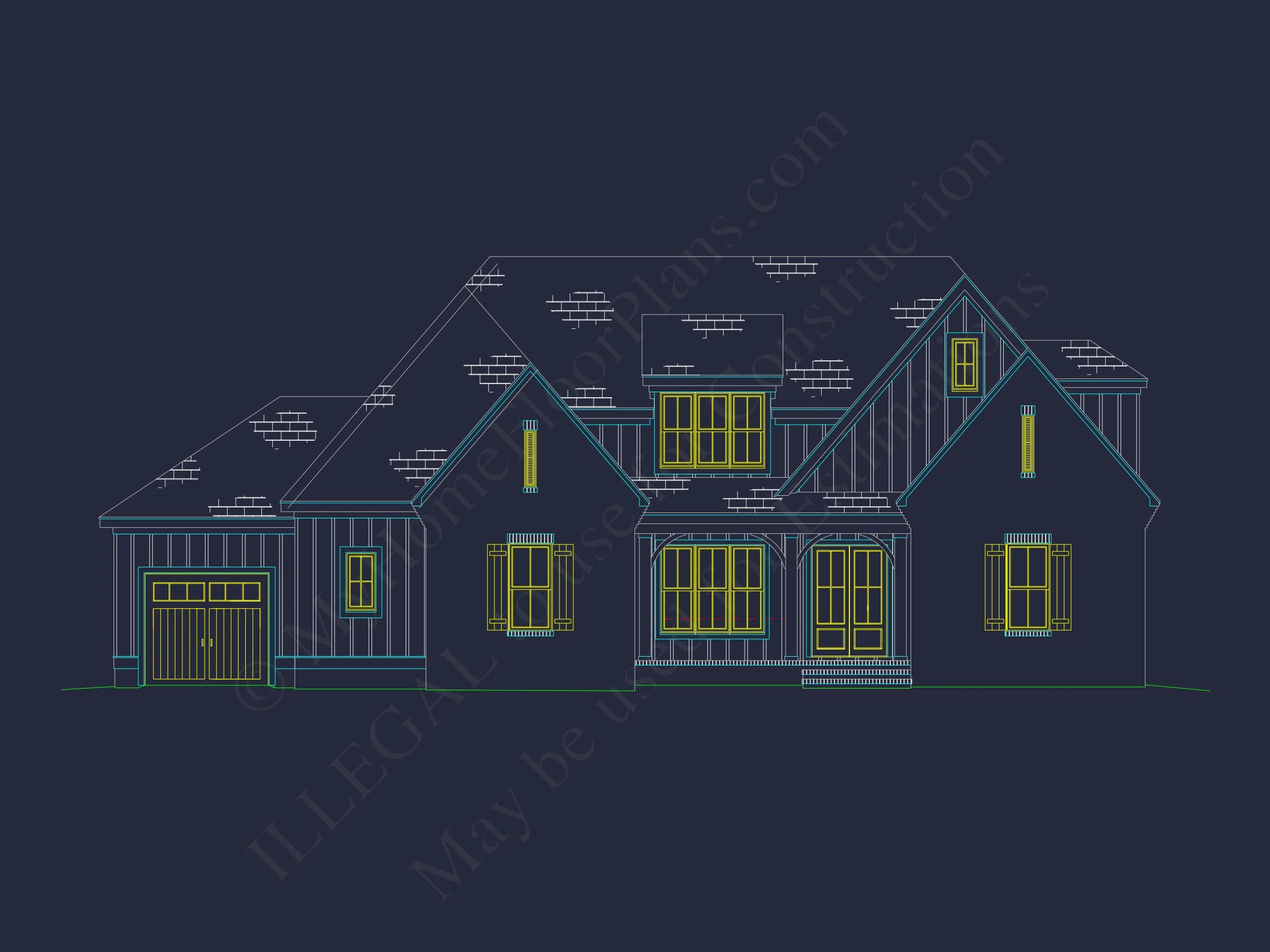 Colonial Farmhouse house Plan with Spacious Floor Designs