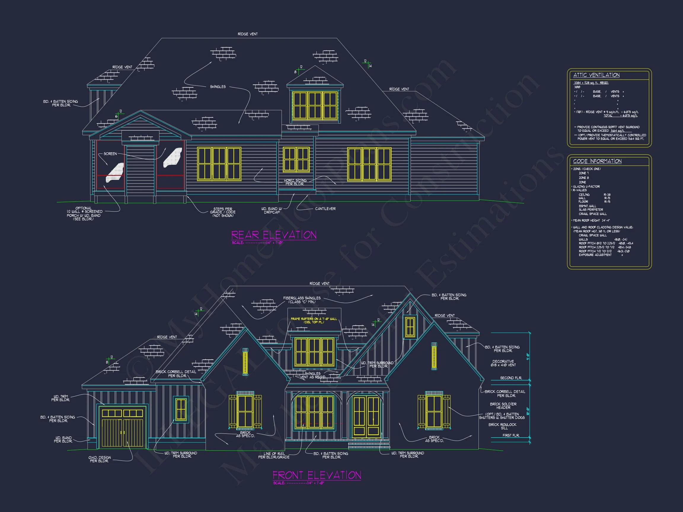 Modern house Plan with 2 Story Design & Spacious Floor Plans