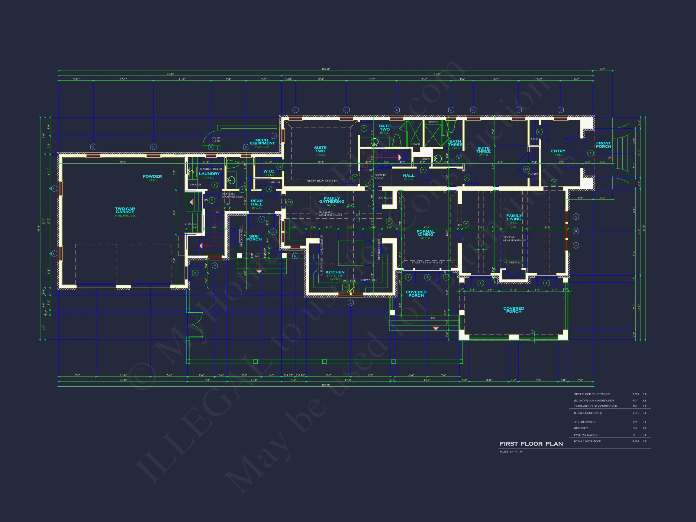 20-2188 HOUSE PLAN - Traditional House Plan with 2 Floors, 4 Bedrooms, and Open CAD Designs 7 Traditional house Plan with 2 Floors, 4 Bedrooms, and Open CAD Designs
