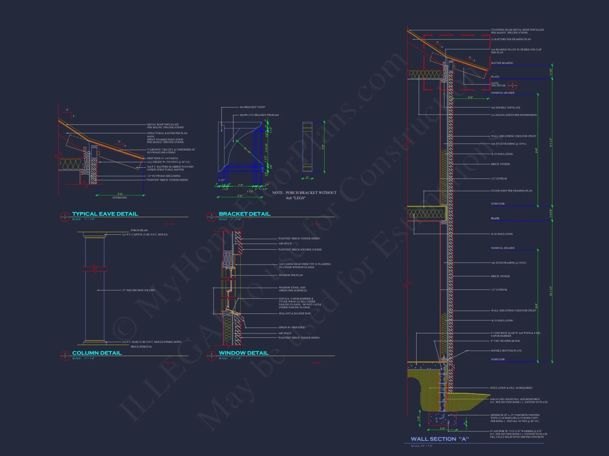 Traditional house Plan with 2 Floors, 4 Bedrooms, and Open CAD Designs