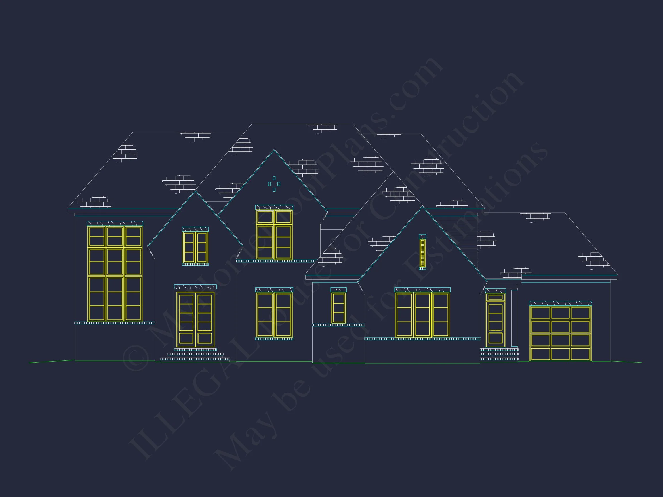 Luxury house Plan with CAD Blueprints and Modern Designs
