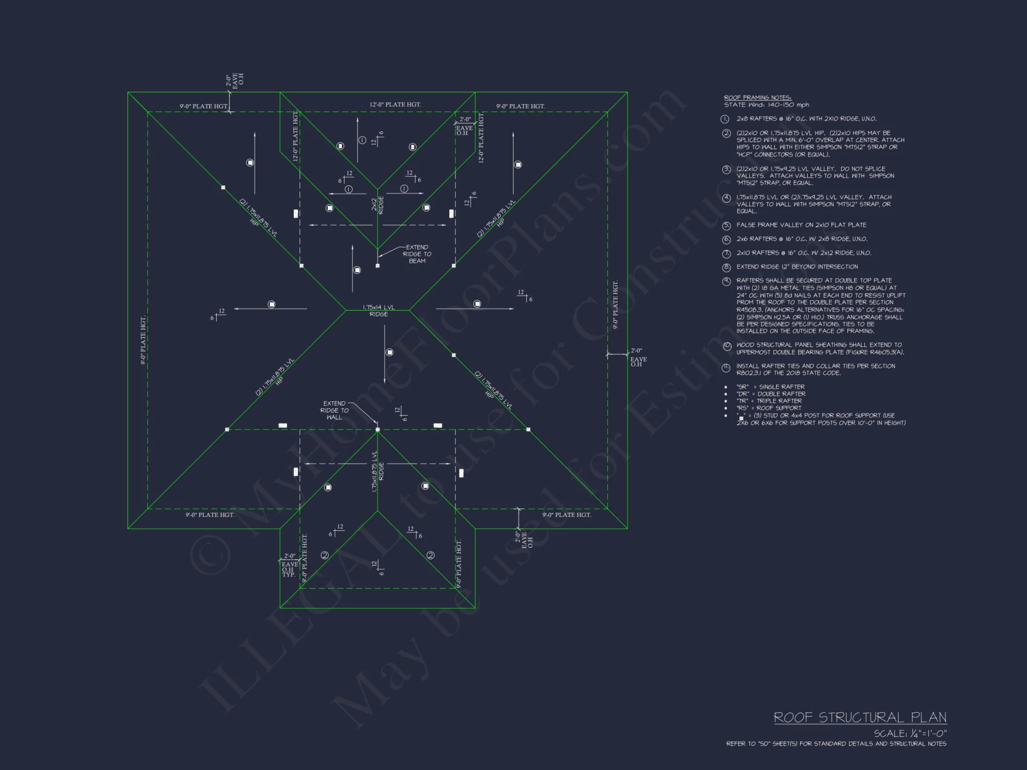 Contemporary Beach house Plan with Blueprint & CAD Designs