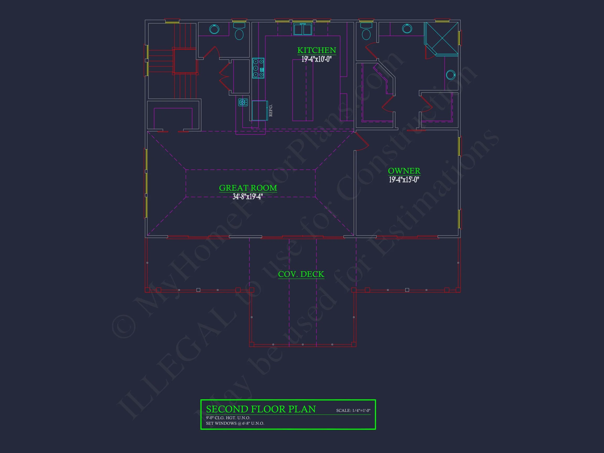 Contemporary Beach house Plan with Blueprint & CAD Designs