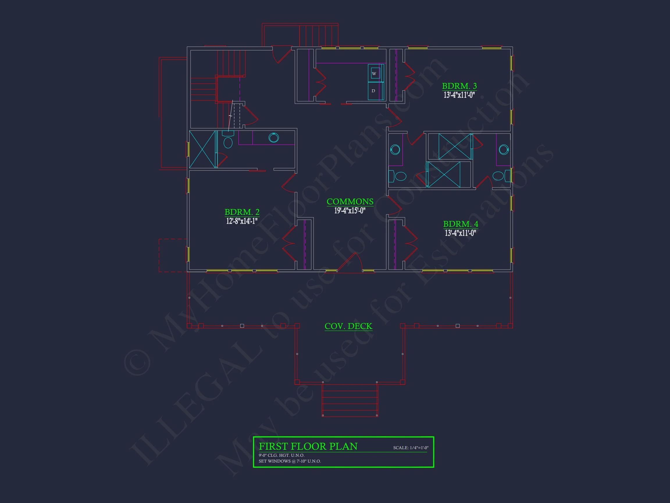 Contemporary Beach house Plan with Blueprint & CAD Designs