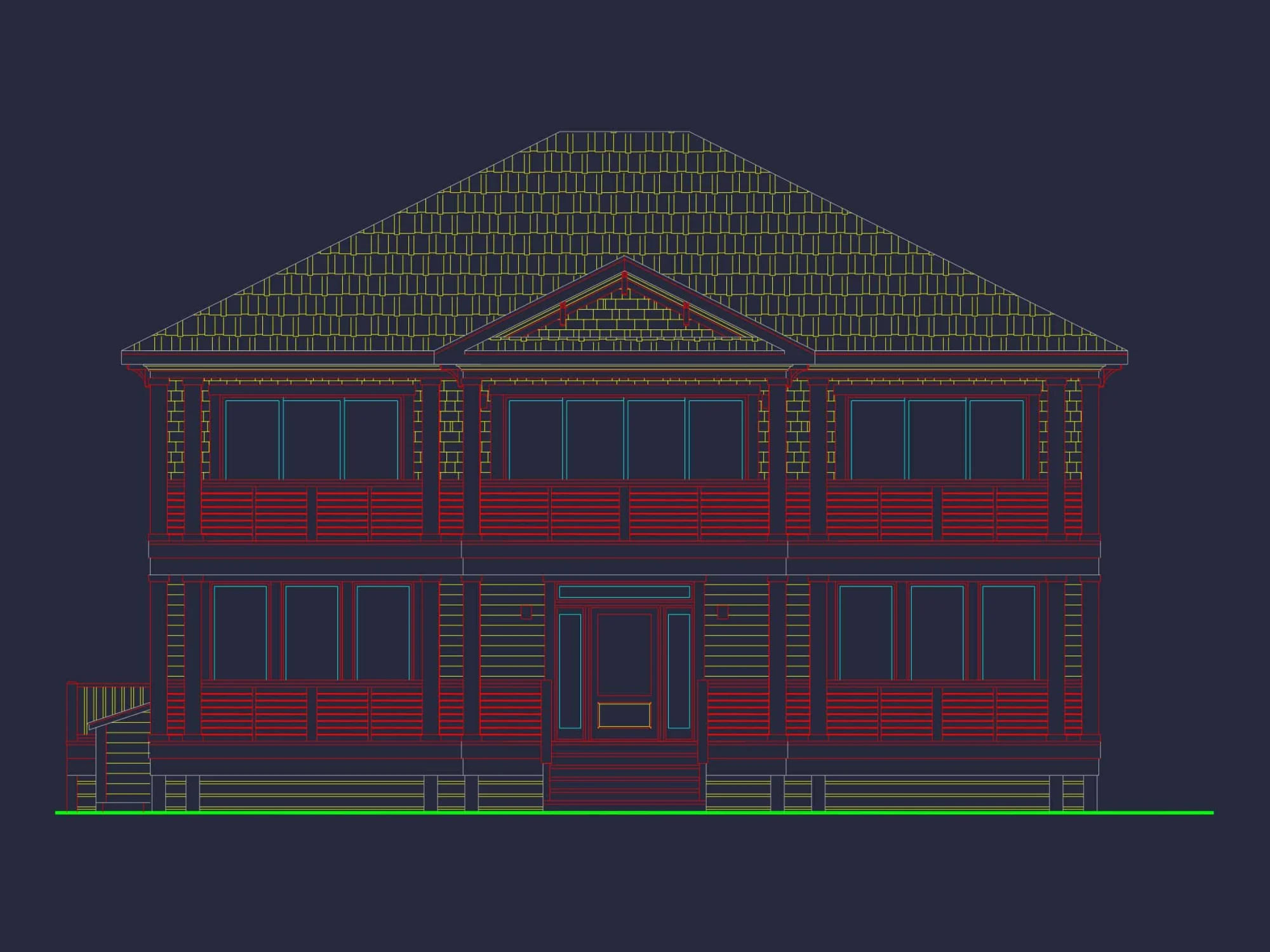 Contemporary Beach house Plan with Blueprint & CAD Designs