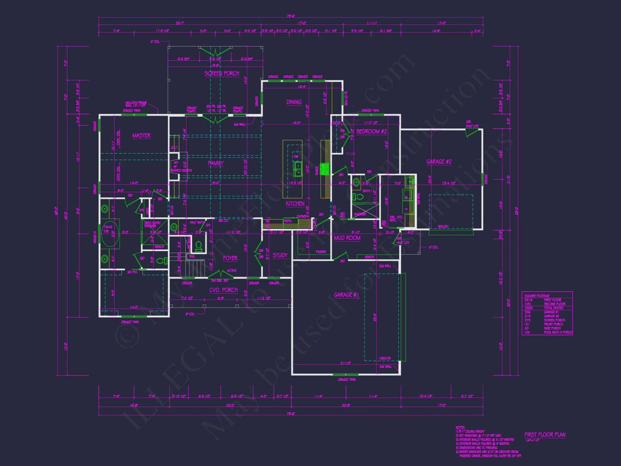 Modern Craftsman house Plan with Detailed Floor Designs