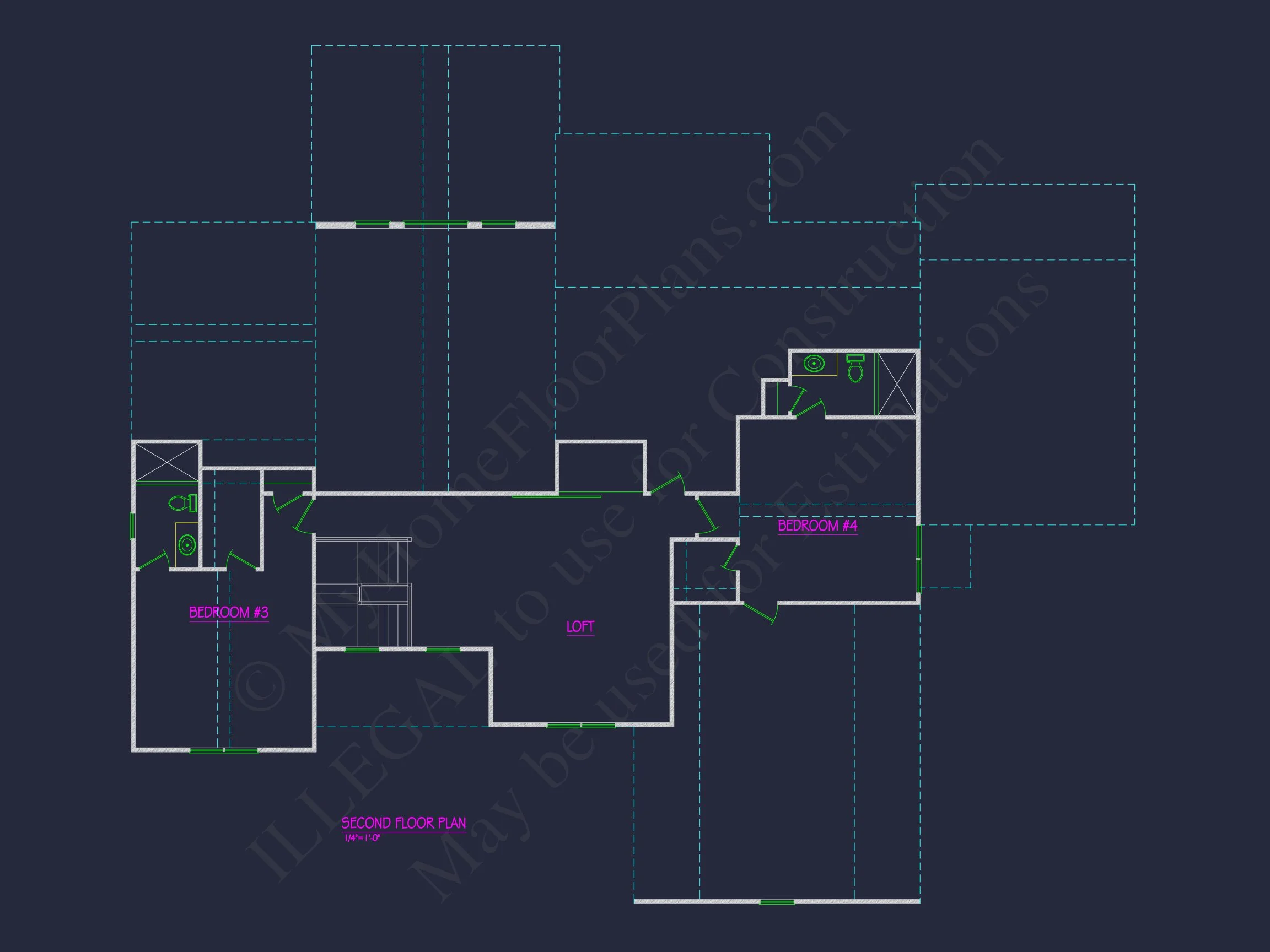 Modern Craftsman house Plan with Detailed Floor Designs