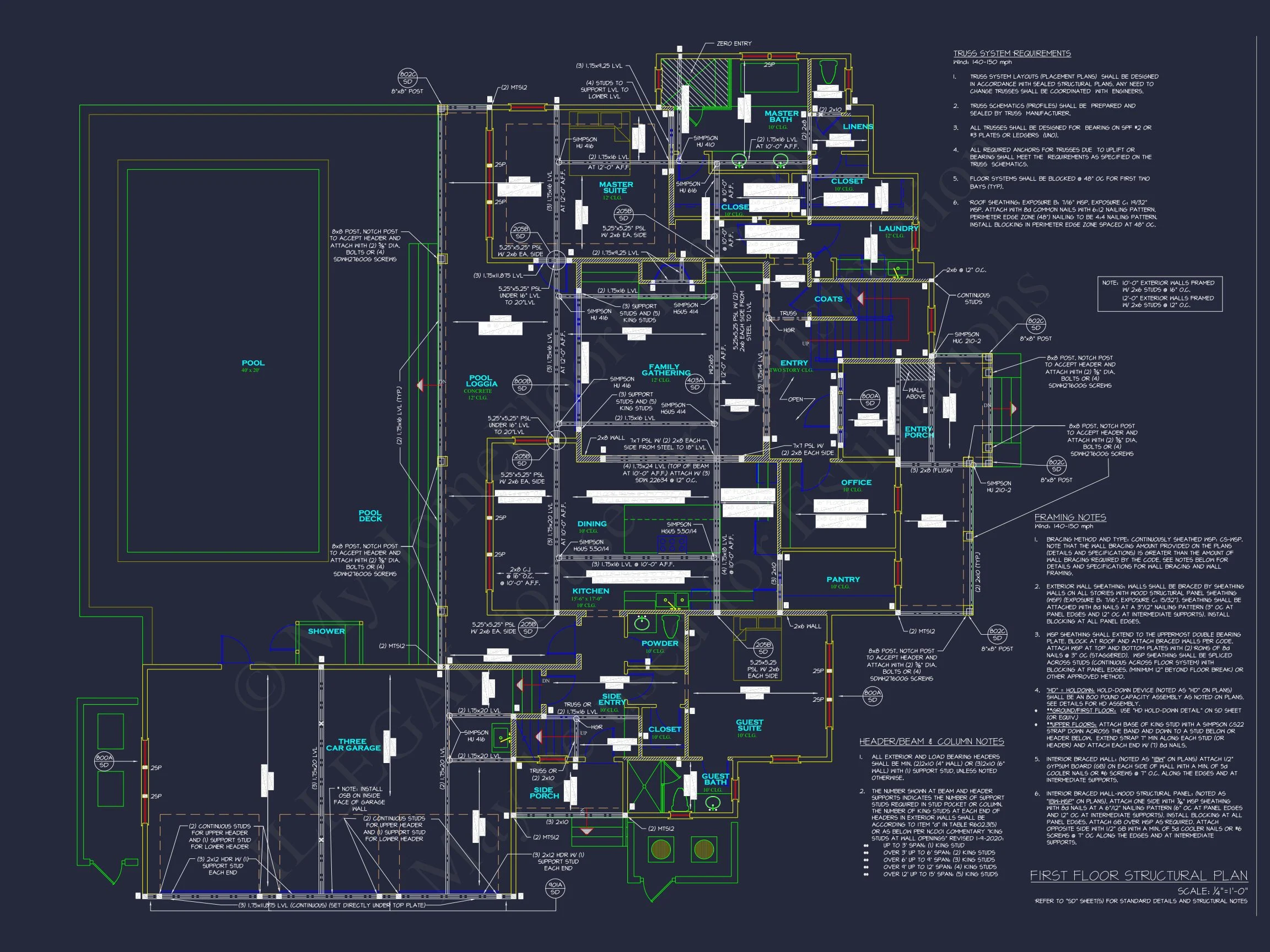 20-1886 HOUSE PLAN - Stunning 4-Bedroom House Floor Plan with CAD Designs 11 Stunning 4-Bedroom house Floor Plan with CAD Designs