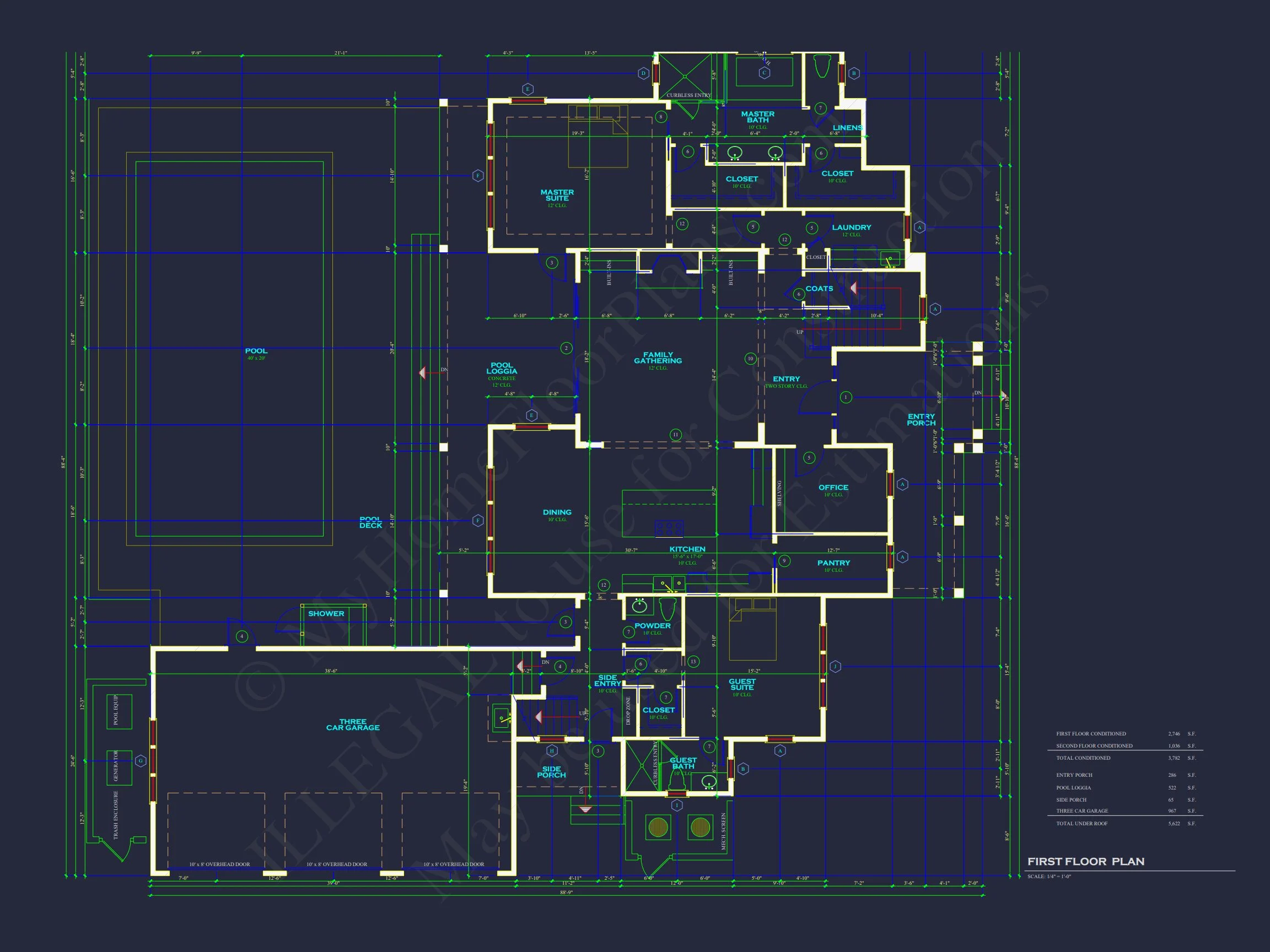 20-1886 HOUSE PLAN - Stunning 4-Bedroom House Floor Plan with CAD Designs 7 Stunning 4-Bedroom house Floor Plan with CAD Designs