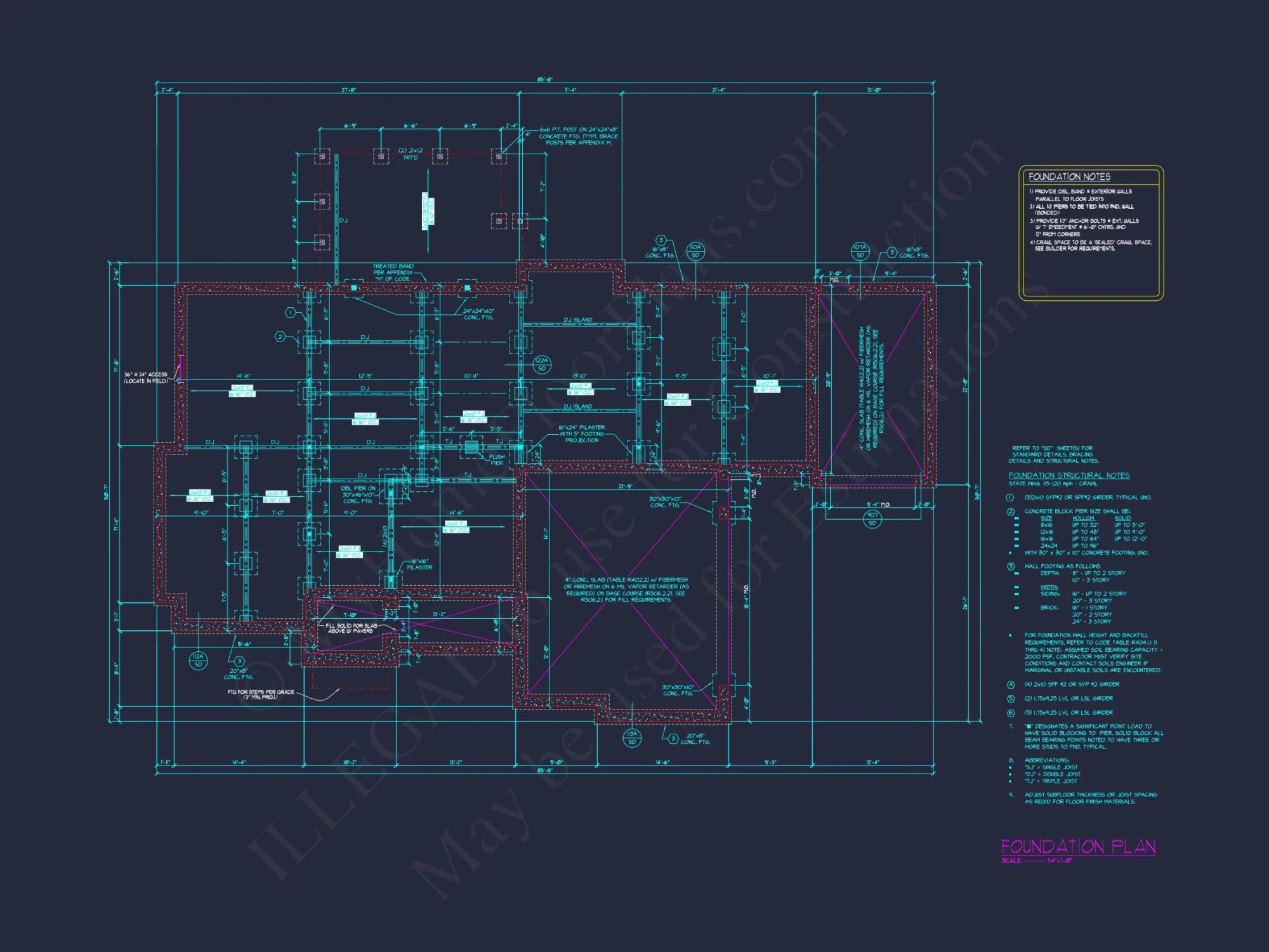 Modern Suburban house Plan with Open Floor Design and CAD Blueprint
