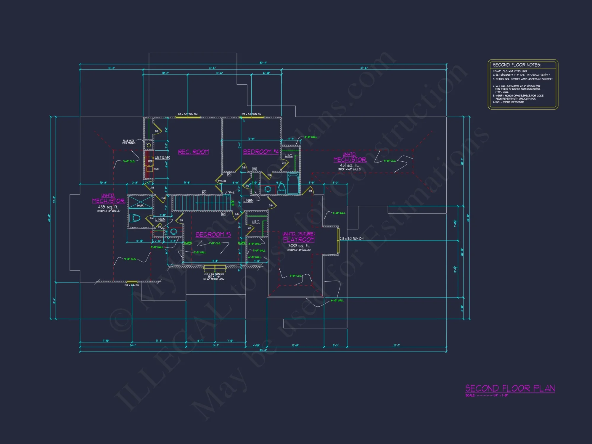 Modern Suburban house Plan with Open Floor Design and CAD Blueprint