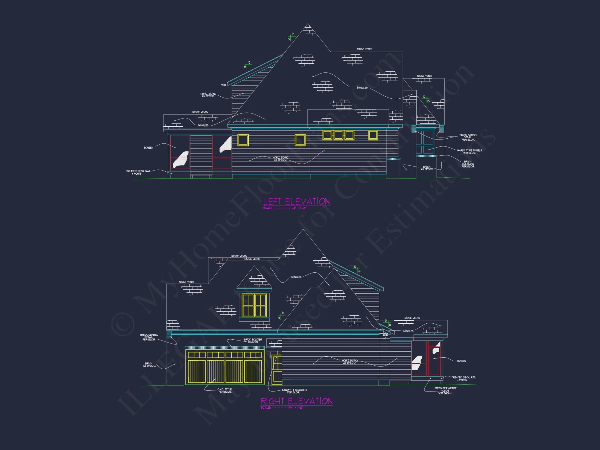Modern Suburban house Plan with Open Floor Design and CAD Blueprint
