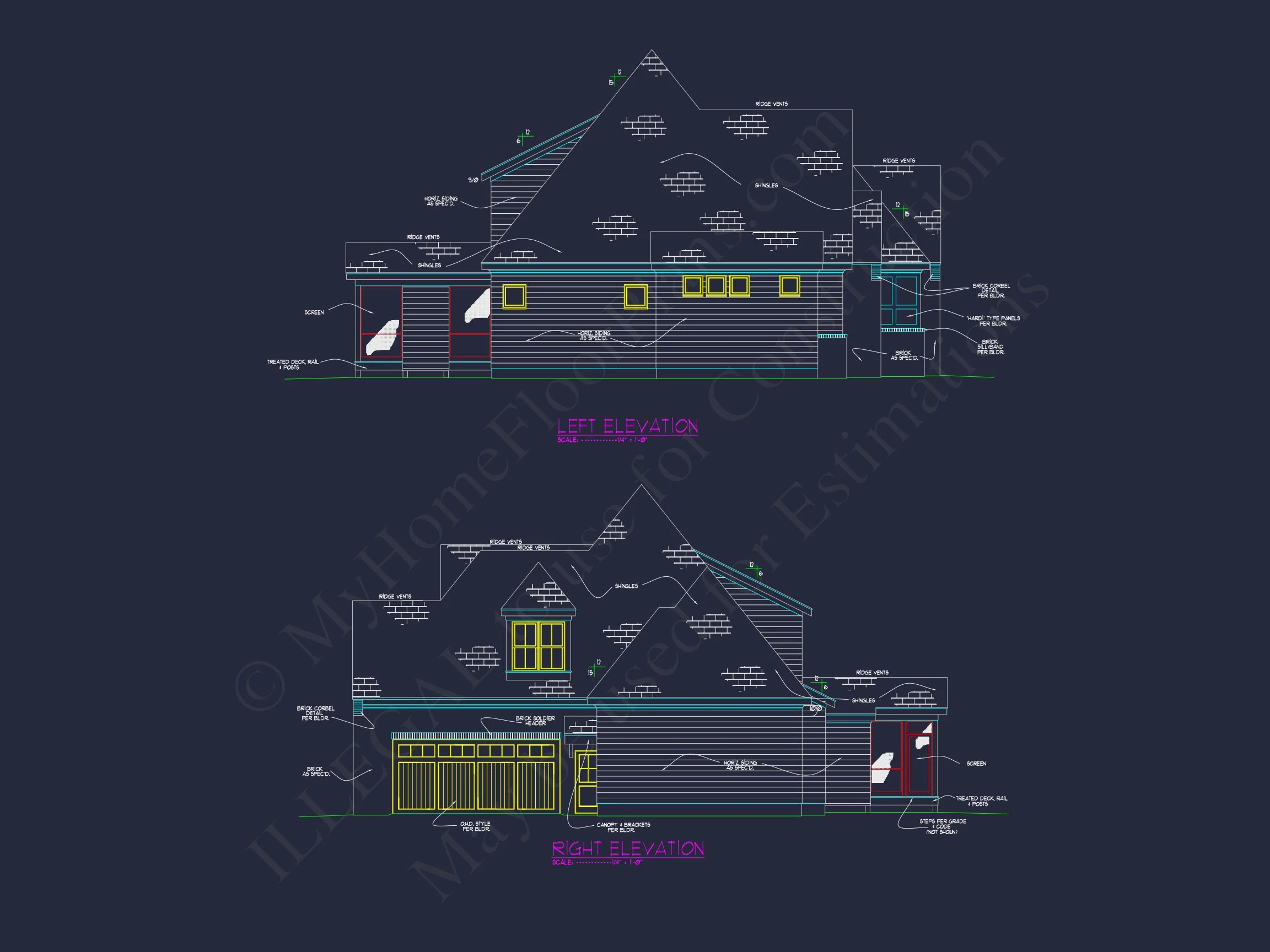 Modern Suburban house Plan with Open Floor Design and CAD Blueprint