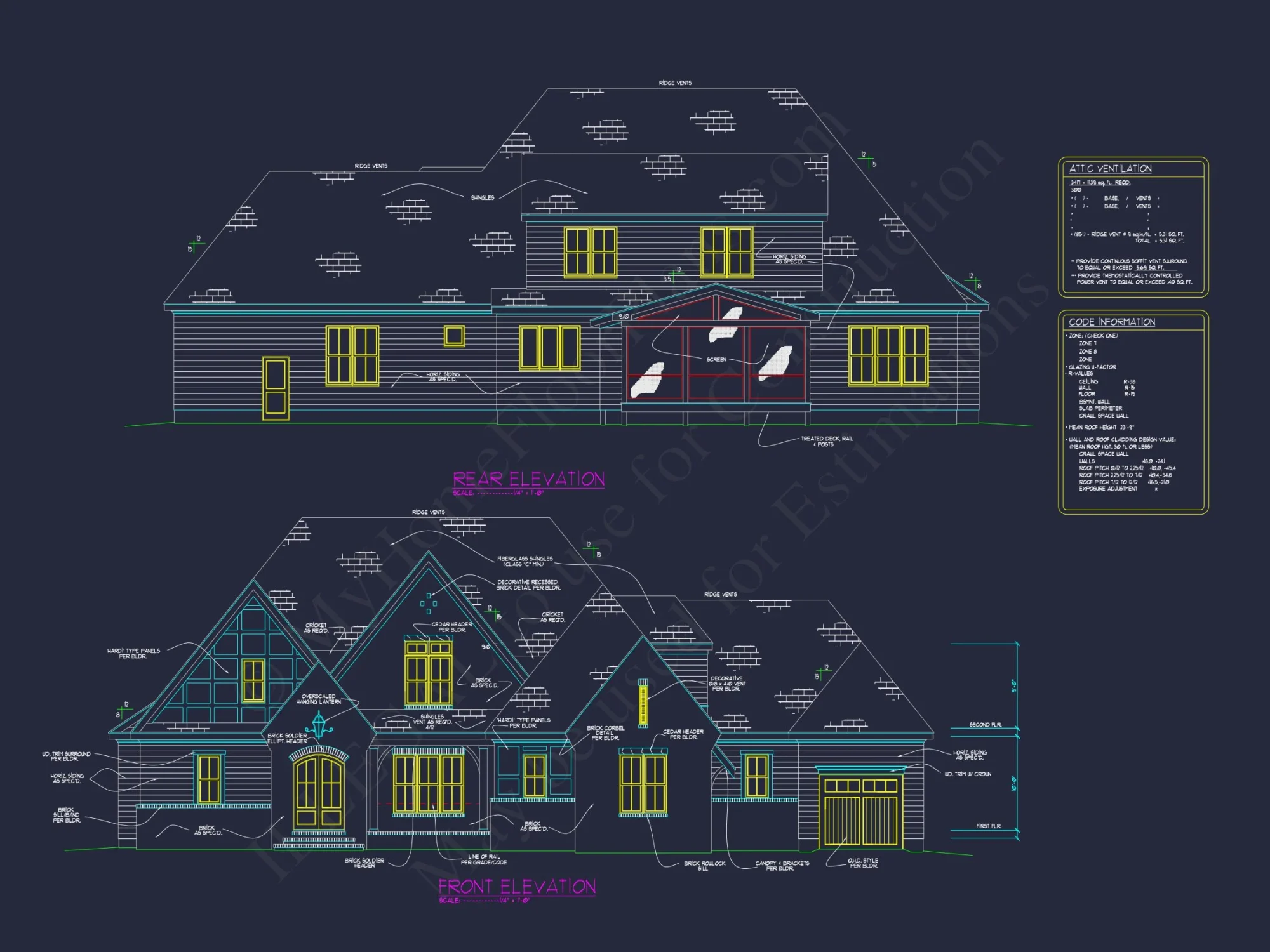 Modern Suburban house Plan with Open Floor Design and CAD Blueprint