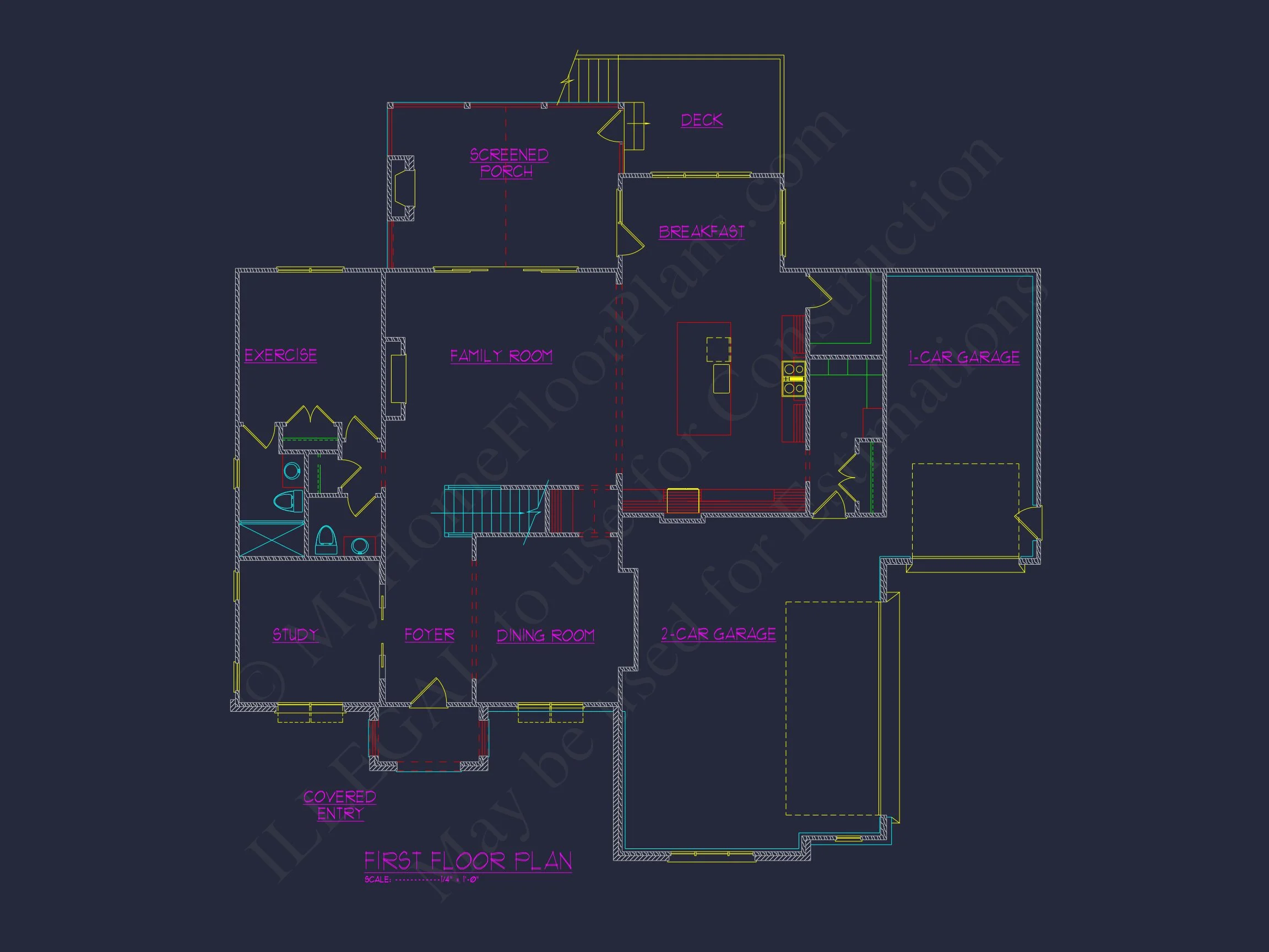 Spacious Farmhouse house Plan with Detailed Floor Blueprint