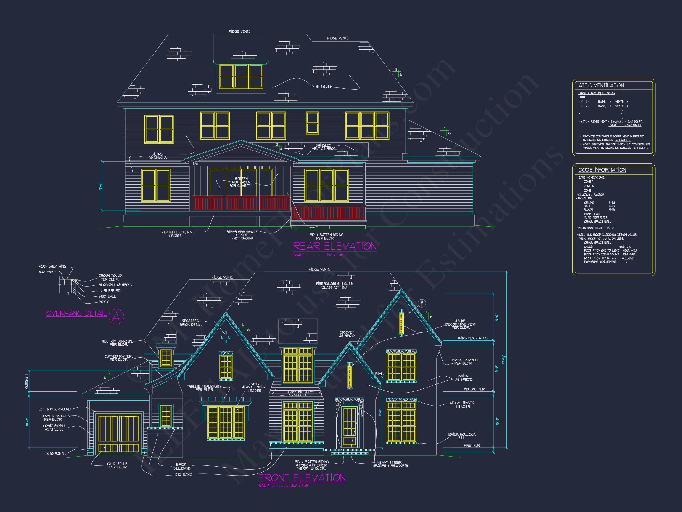20-1846E HOUSE PLAN - Elegant House Plan with Architectural Designs and CAD Blueprints 5 Elegant house Plan with Architectural Designs and CAD Blueprints
