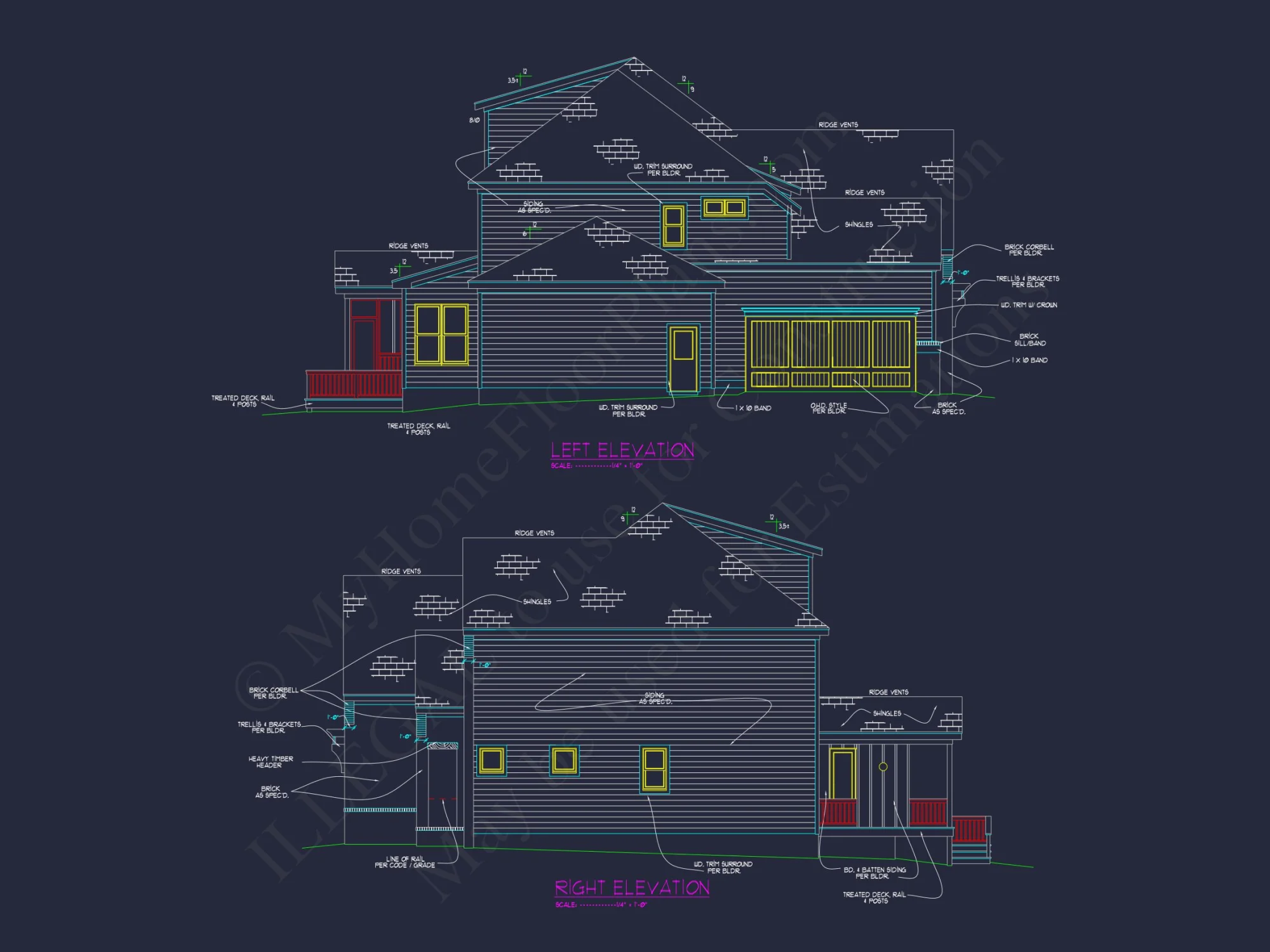 Elegant house Plan with Architectural Designs and CAD Blueprints