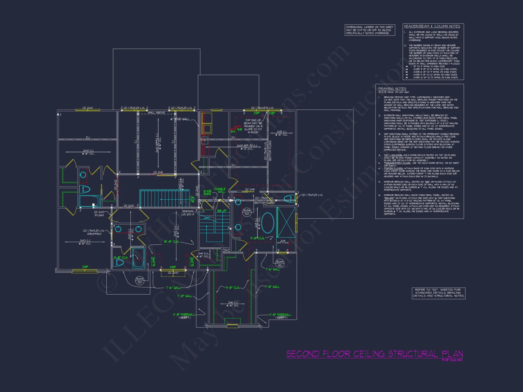 Classic 2-Story house Plan with CAD Floor Designs & Blueprint
