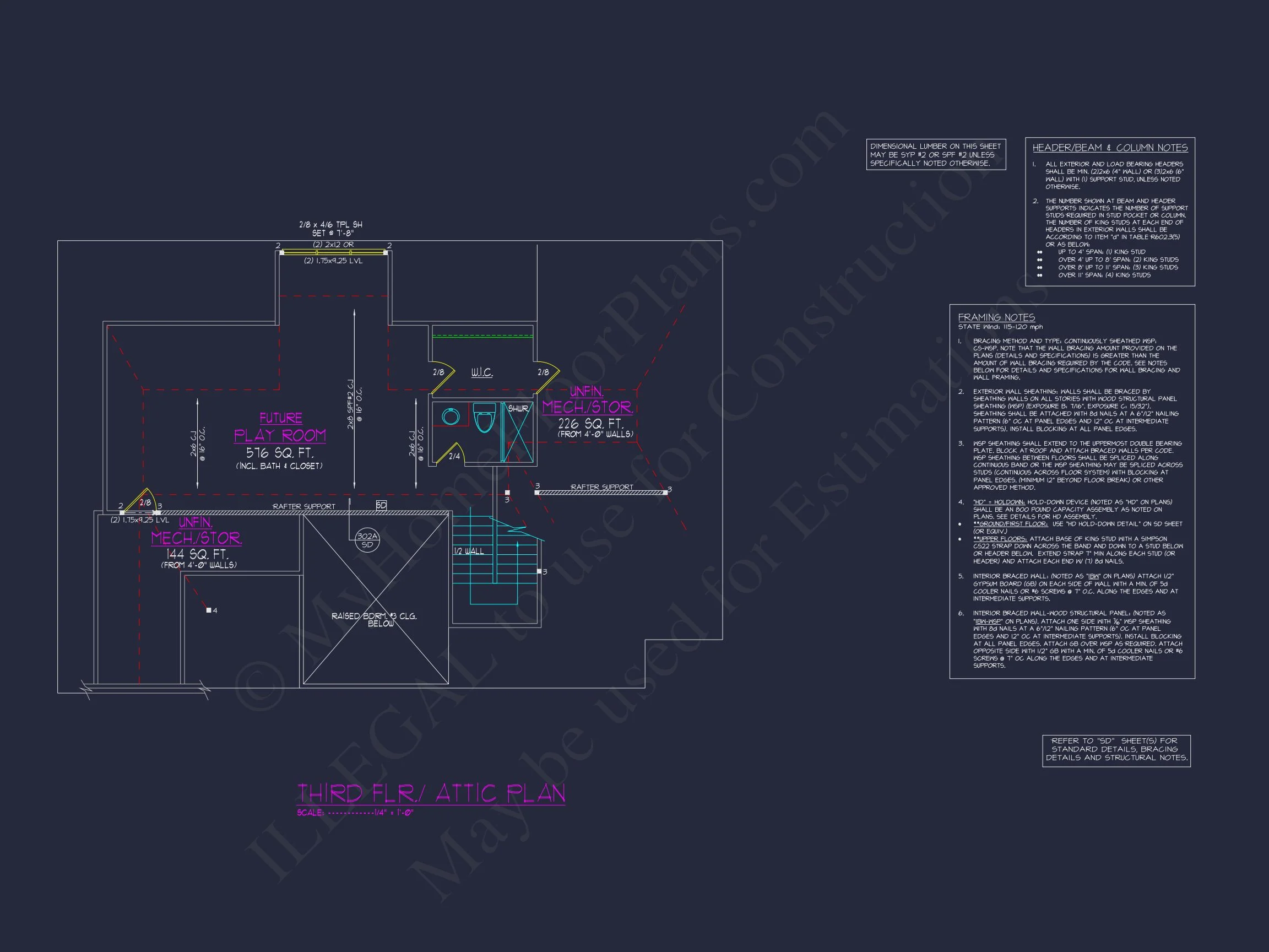 Modern Suburban house Plan with Detailed Blueprint Designs