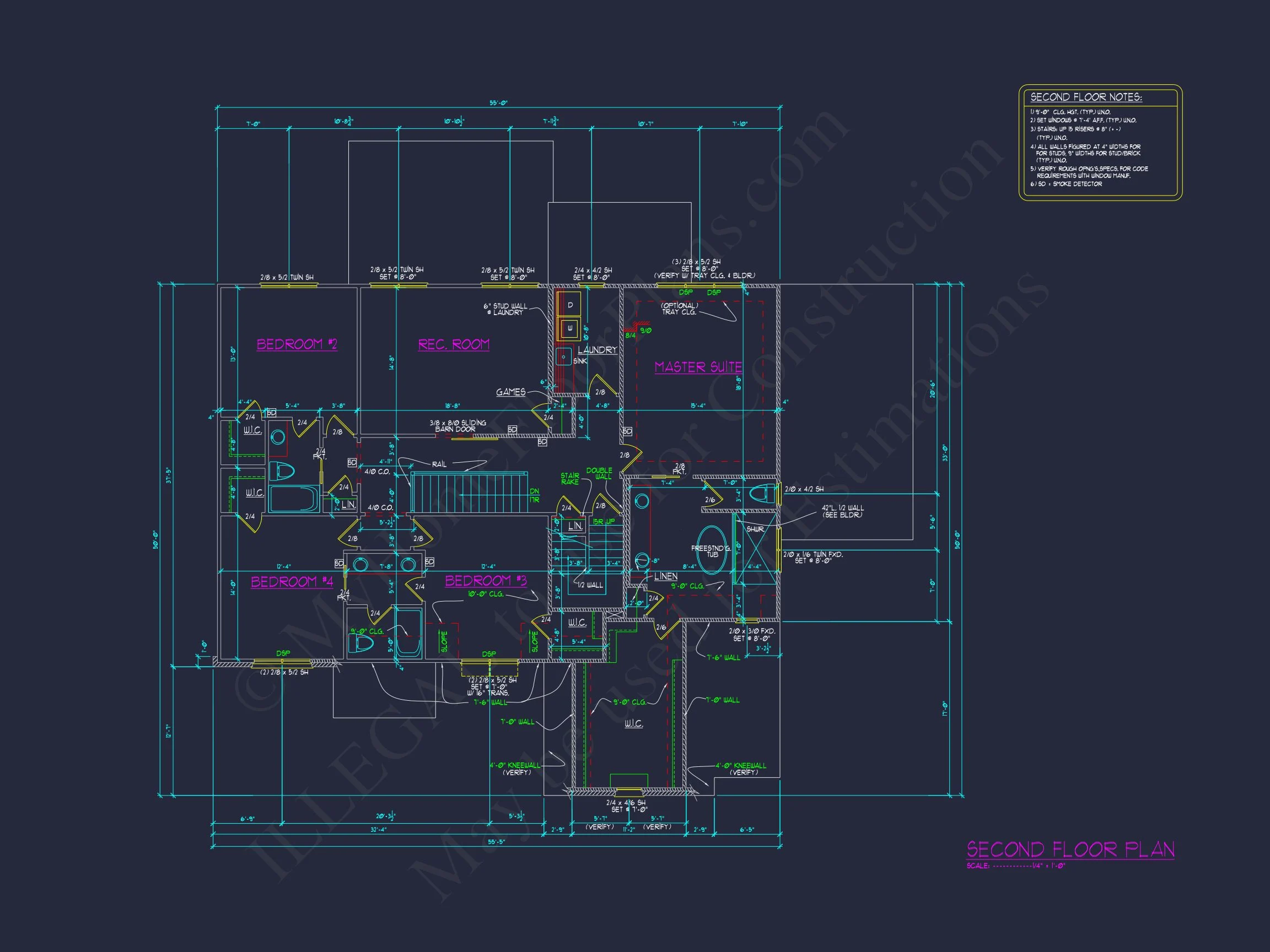Modern Suburban house Plan with Detailed Blueprint Designs