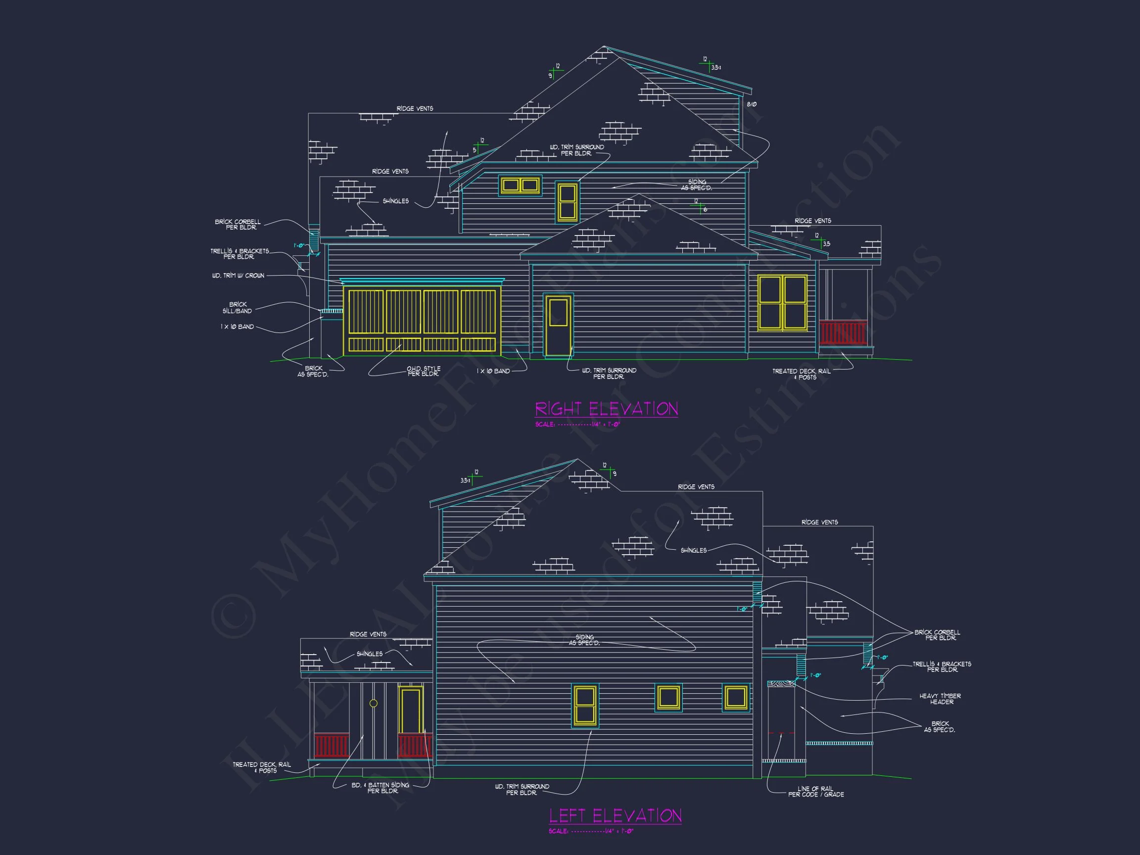 Modern Suburban house Plan with Detailed Blueprint Designs