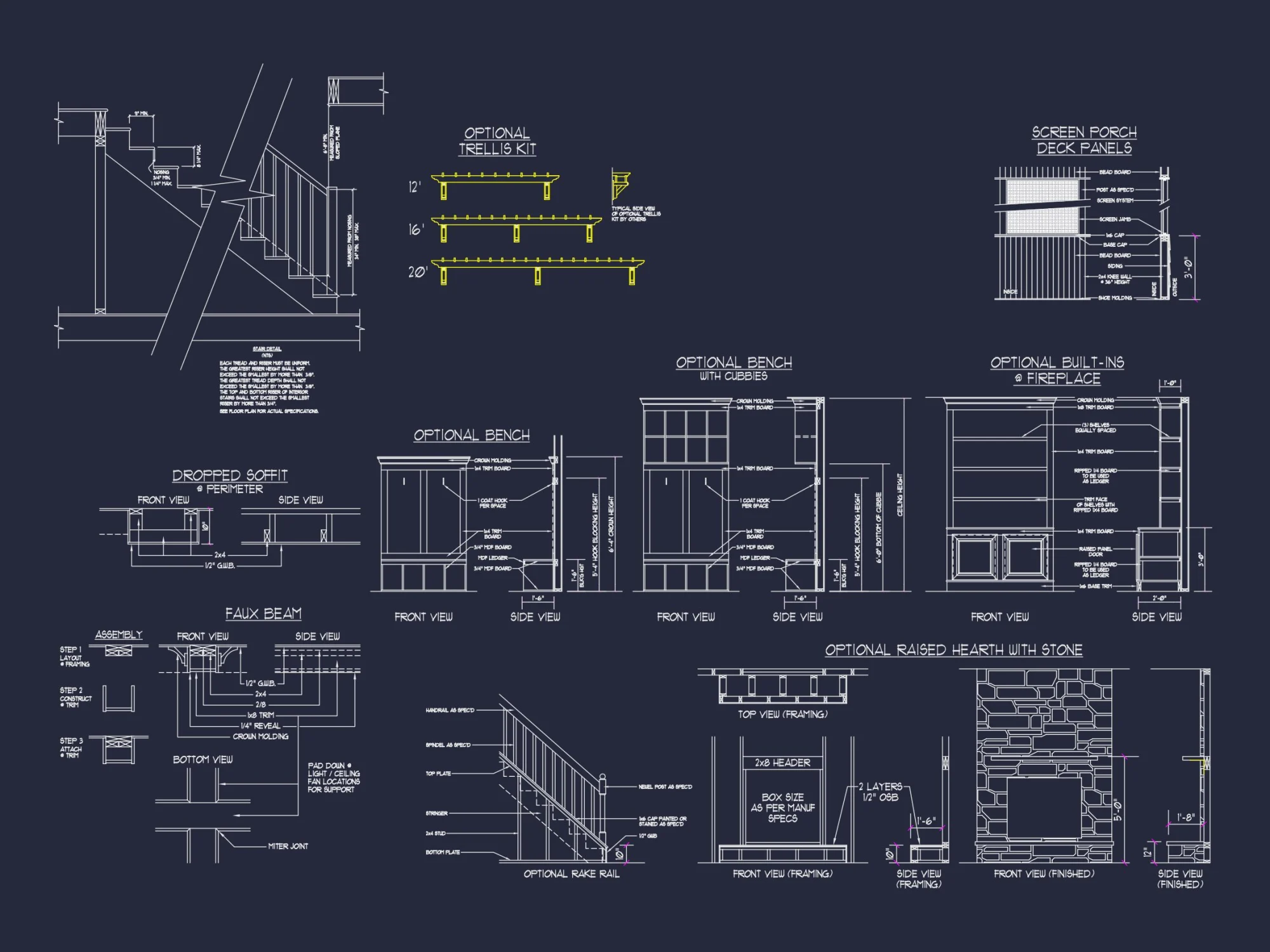 Spacious 2-Story house Plan with CAD Architecture Blueprint