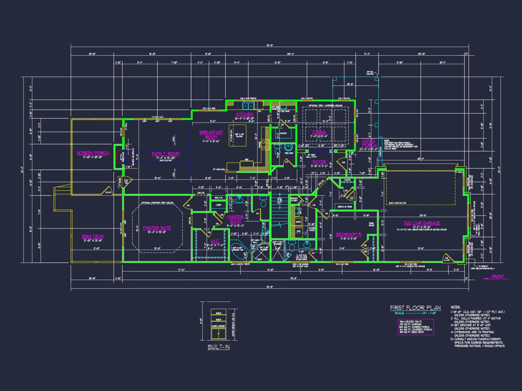 Spacious 2-Story house Plan with CAD Architecture Blueprint