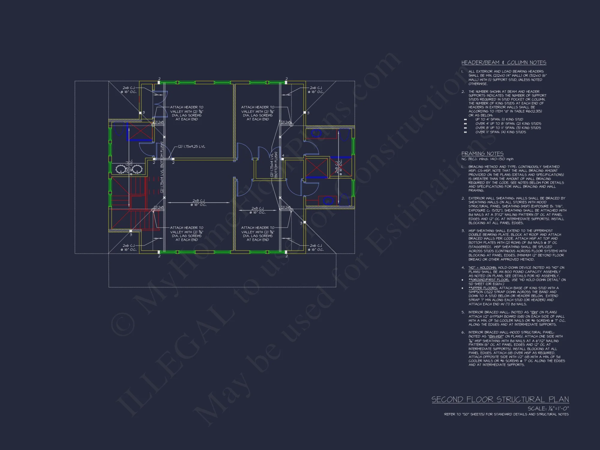 Architectural house Design Blueprint with 2 Floors and CAD