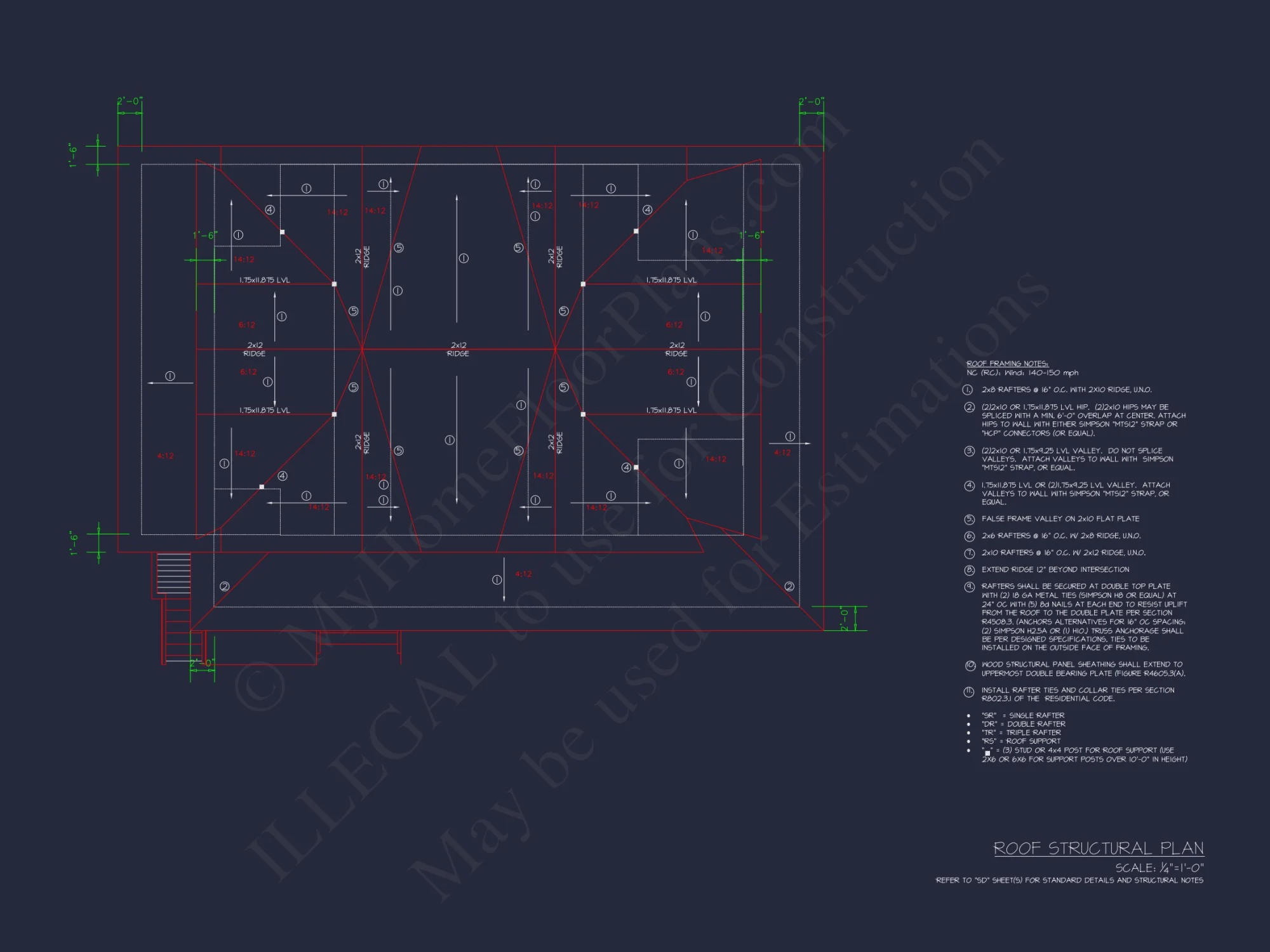 Architectural house Design Blueprint with 2 Floors and CAD