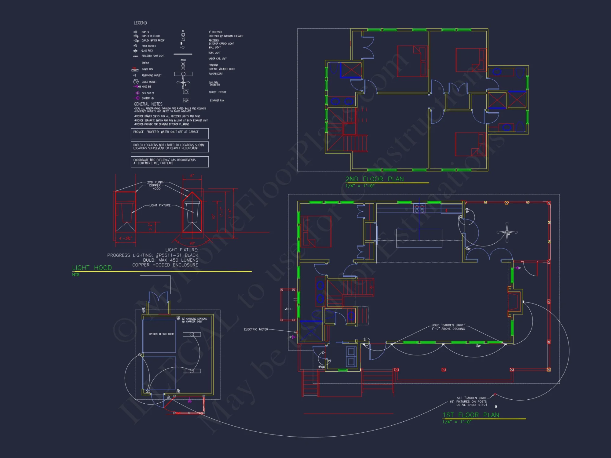 Architectural house Design Blueprint with 2 Floors and CAD
