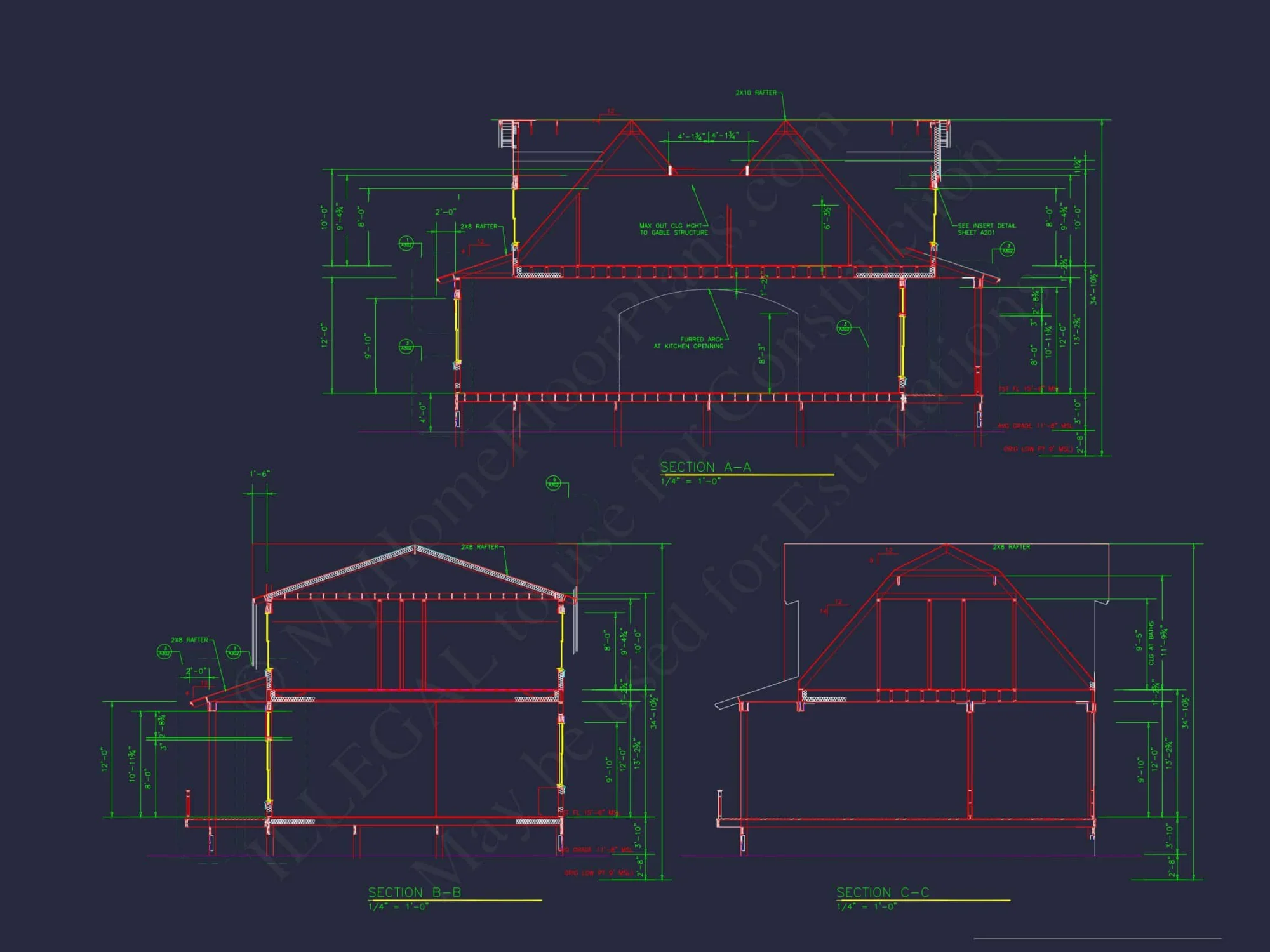 Architectural house Design Blueprint with 2 Floors and CAD