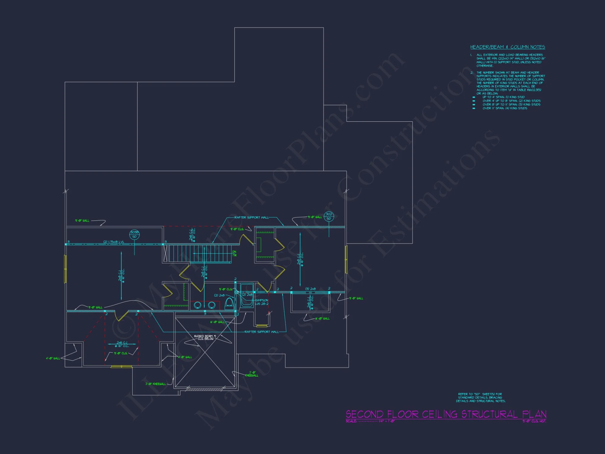 Traditional 4-Bedroom house Plan with Detailed Floor Design