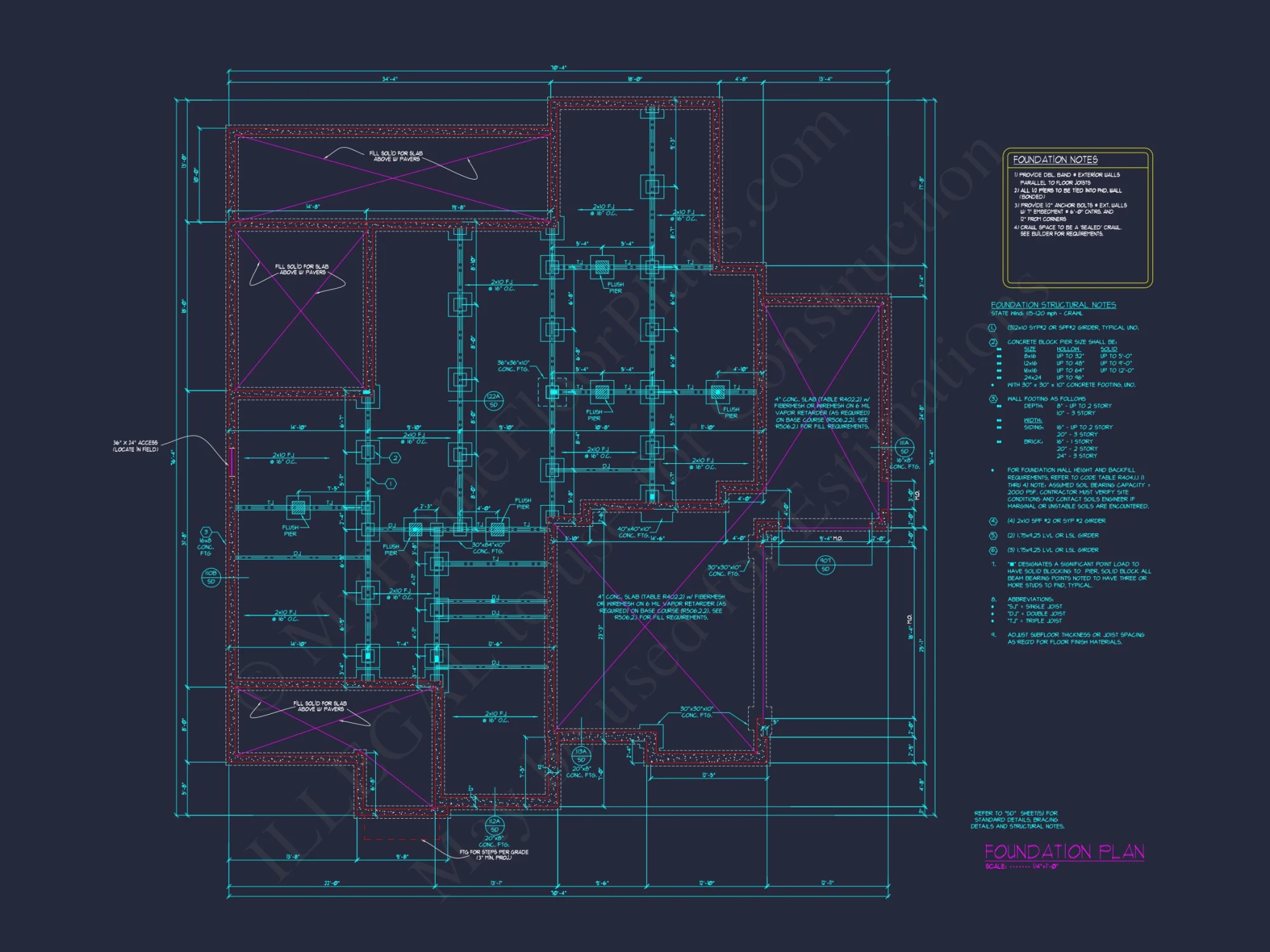 Traditional 4-Bedroom house Plan with Detailed Floor Design