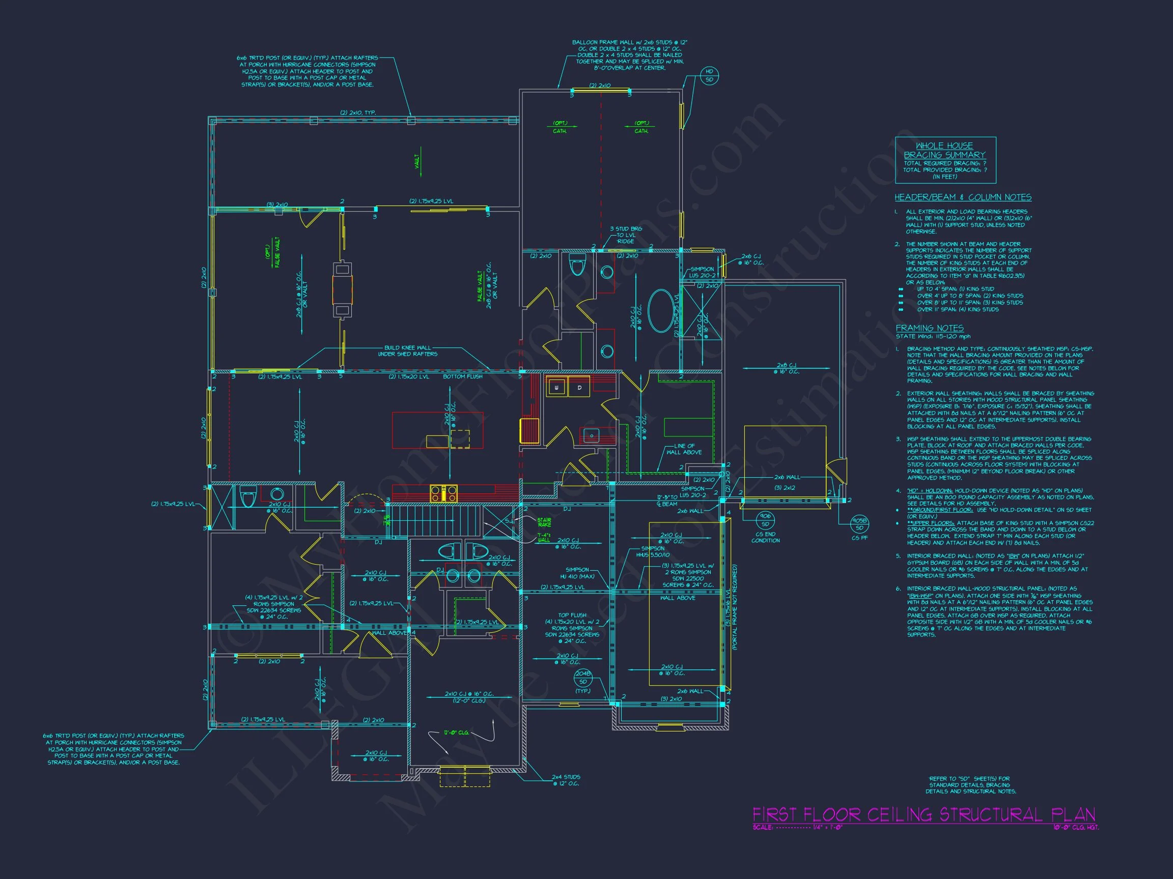 Traditional 4-Bedroom house Plan with Detailed Floor Design