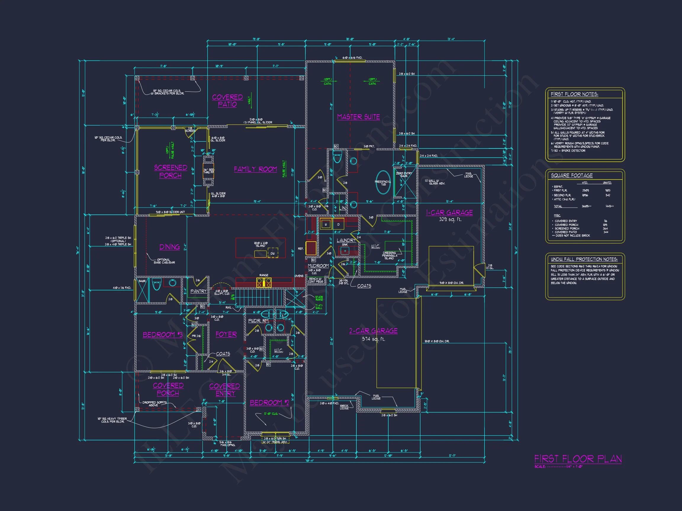 Traditional 4-Bedroom house Plan with Detailed Floor Design