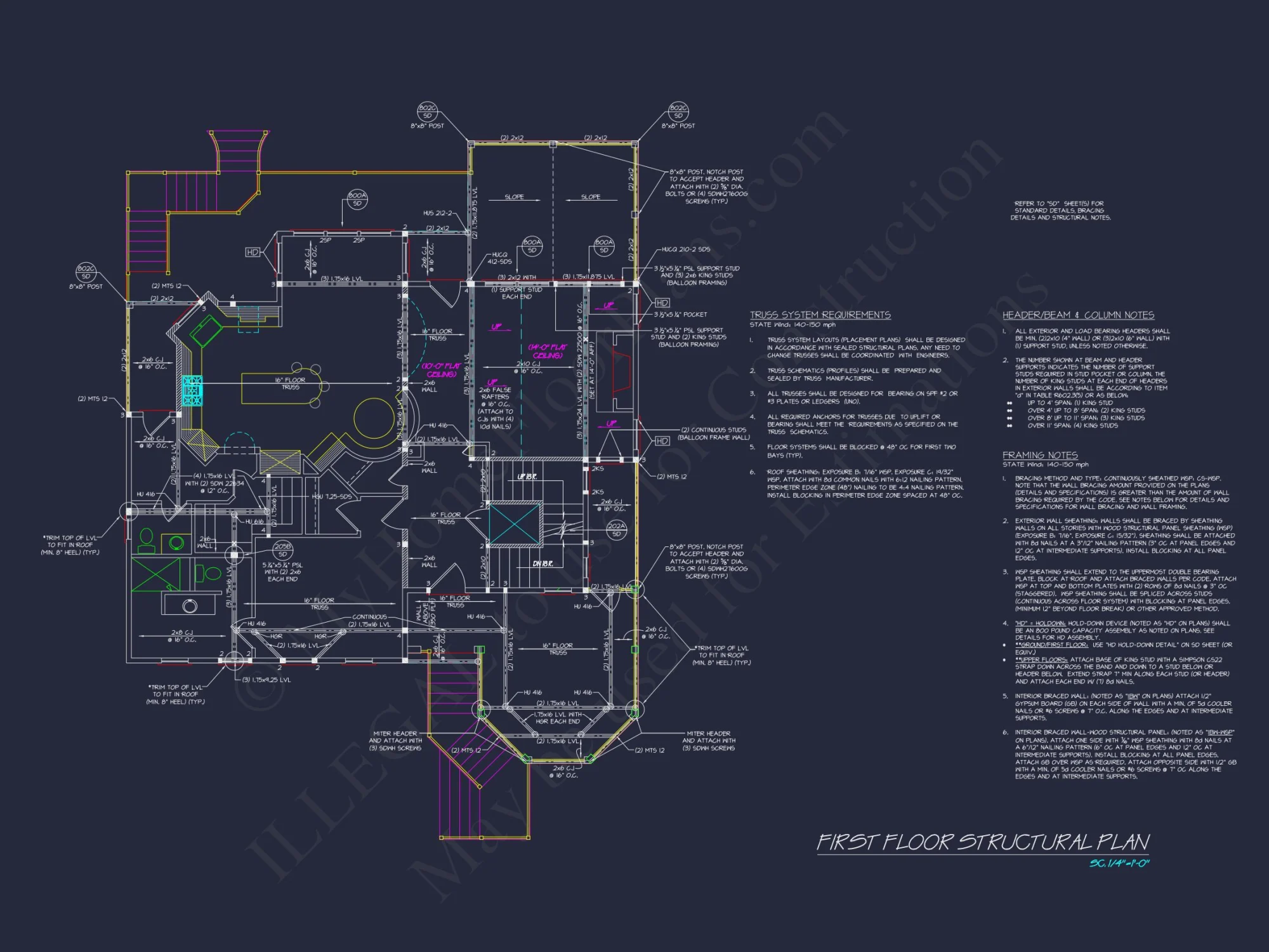 Modern Coastal house Plan with CAD and Architectural Designs