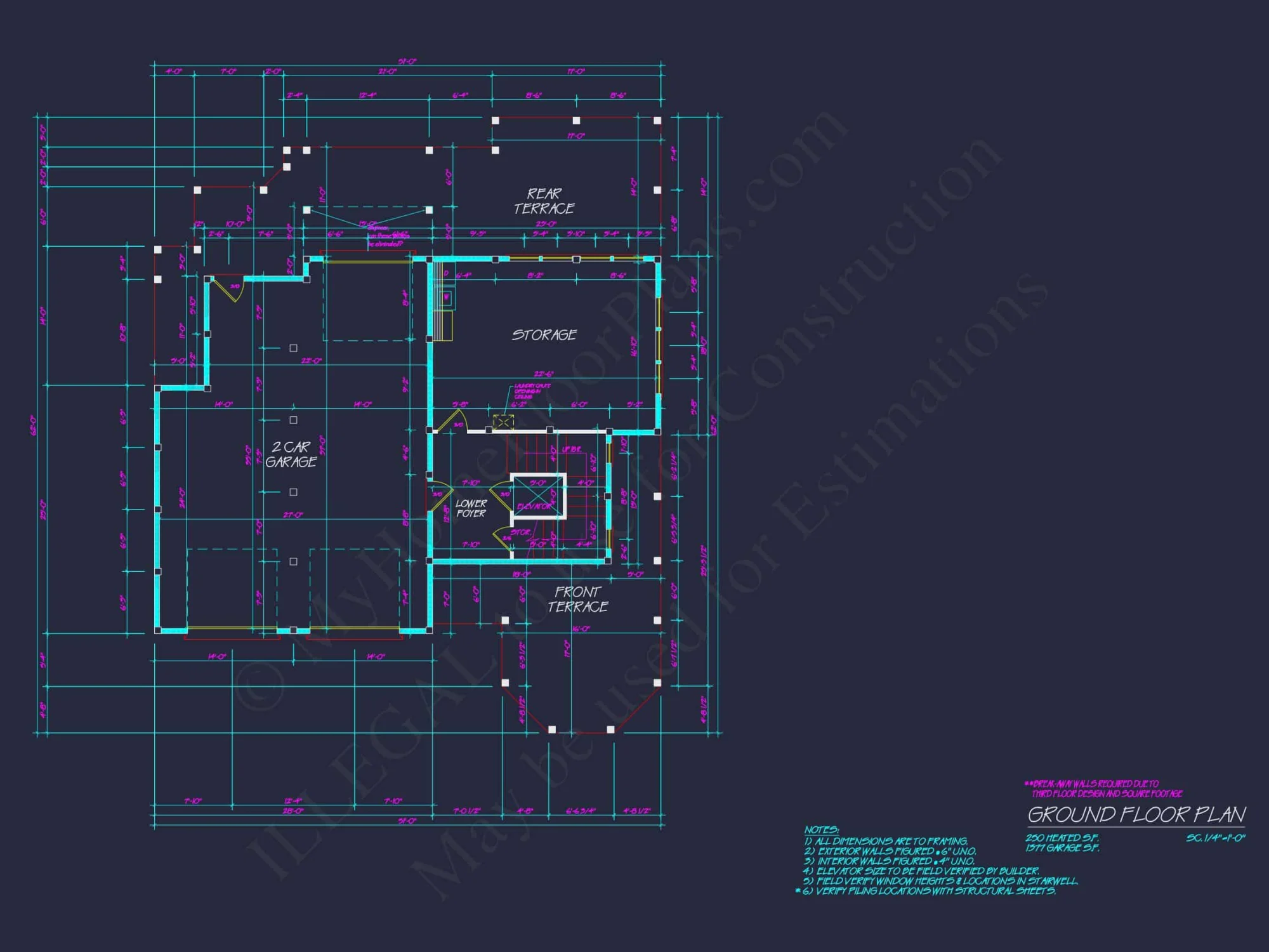 Modern Coastal house Plan with CAD and Architectural Designs