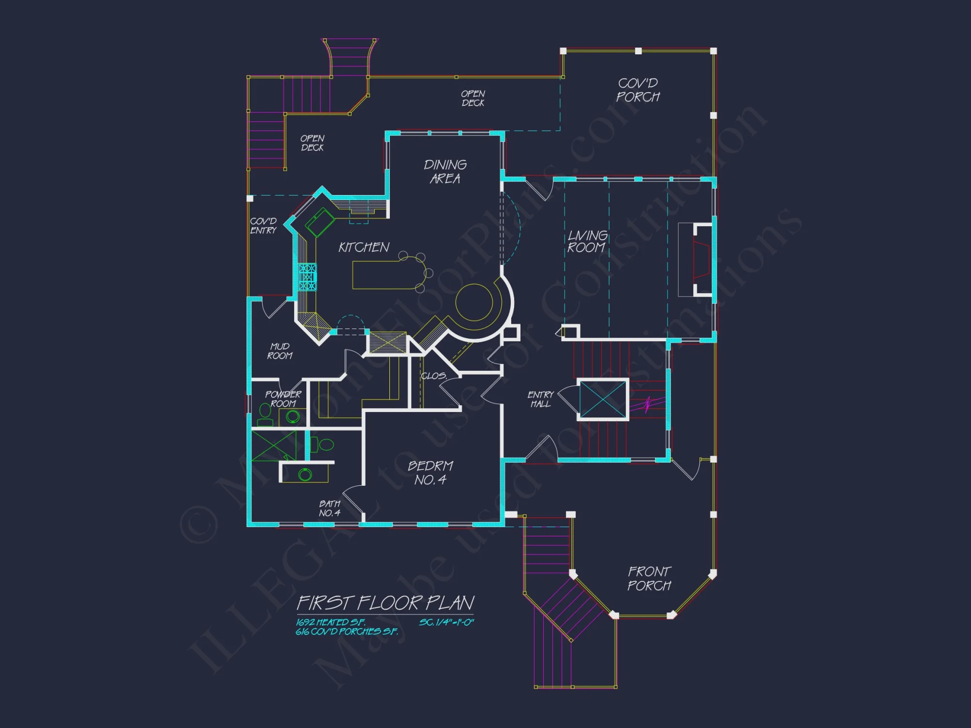 Modern Coastal house Plan with CAD and Architectural Designs