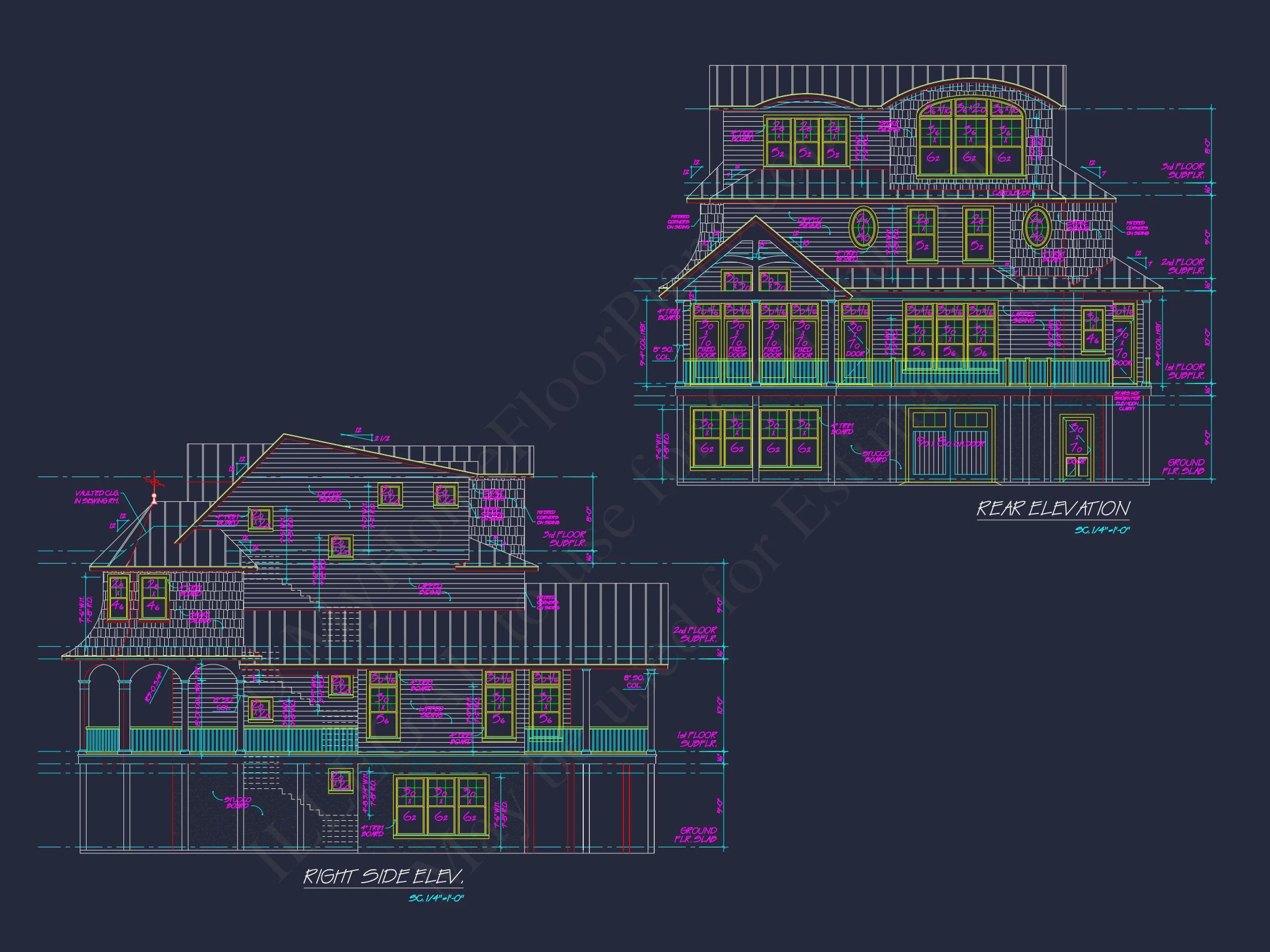 20-1675 HOUSE PLAN - Modern Coastal House Plan with CAD and Architectural Designs 8 Modern Coastal house Plan with CAD and Architectural Designs