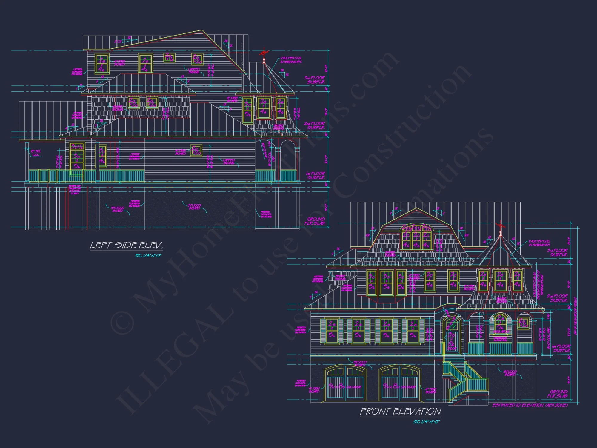 Modern Coastal house Plan with CAD and Architectural Designs