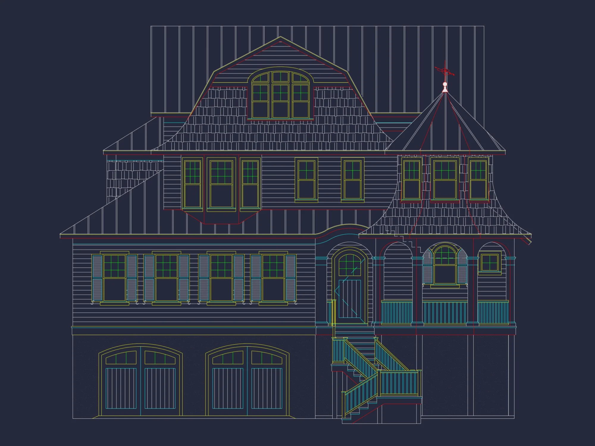 Modern Coastal house Plan with CAD and Architectural Designs