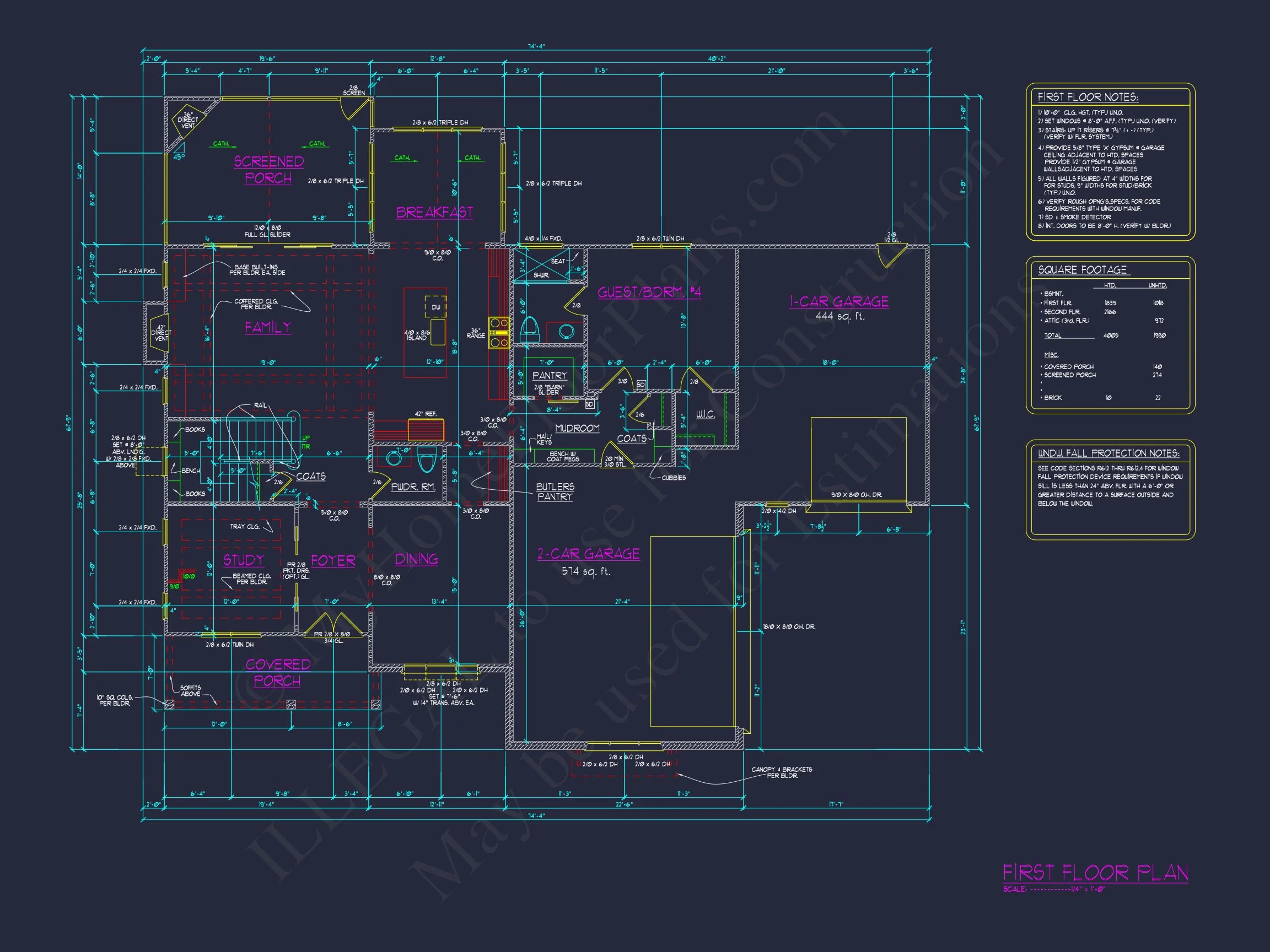 Beautiful 2.5 Story house Plan with Spacious Floor Plan Designs