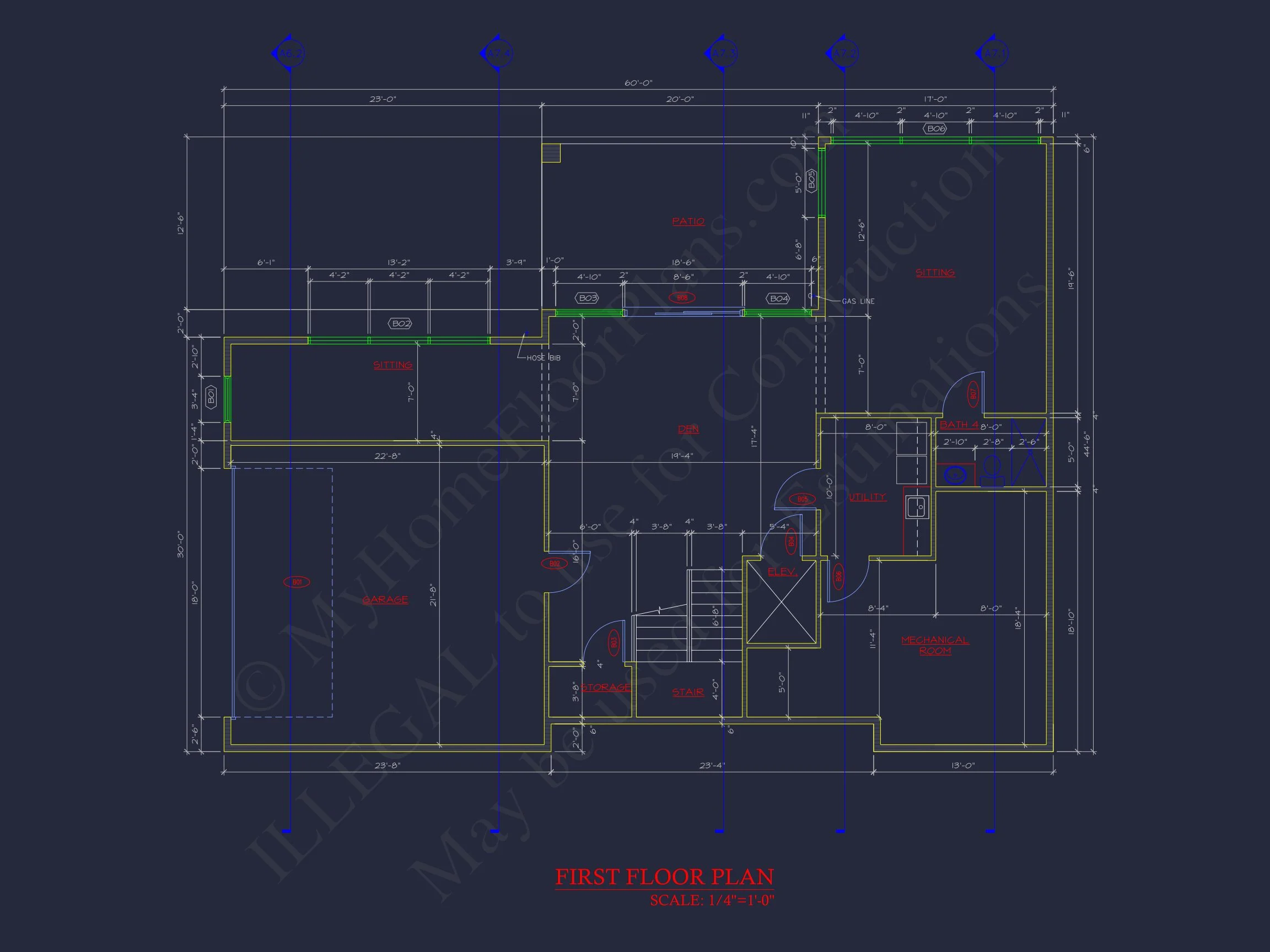 Modern house Floor Plan with 3 Stories and Contemporary Designs