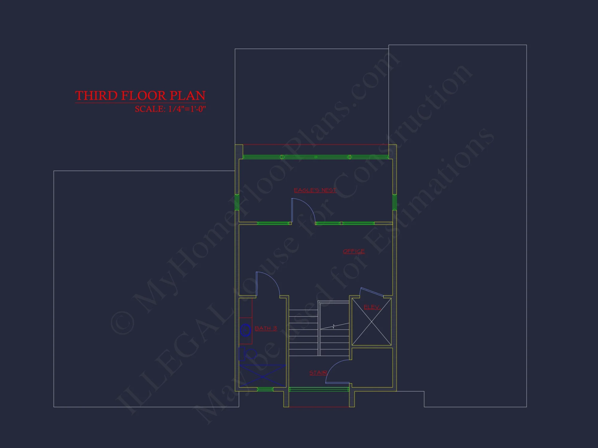 Modern house Floor Plan with 3 Stories and Contemporary Designs