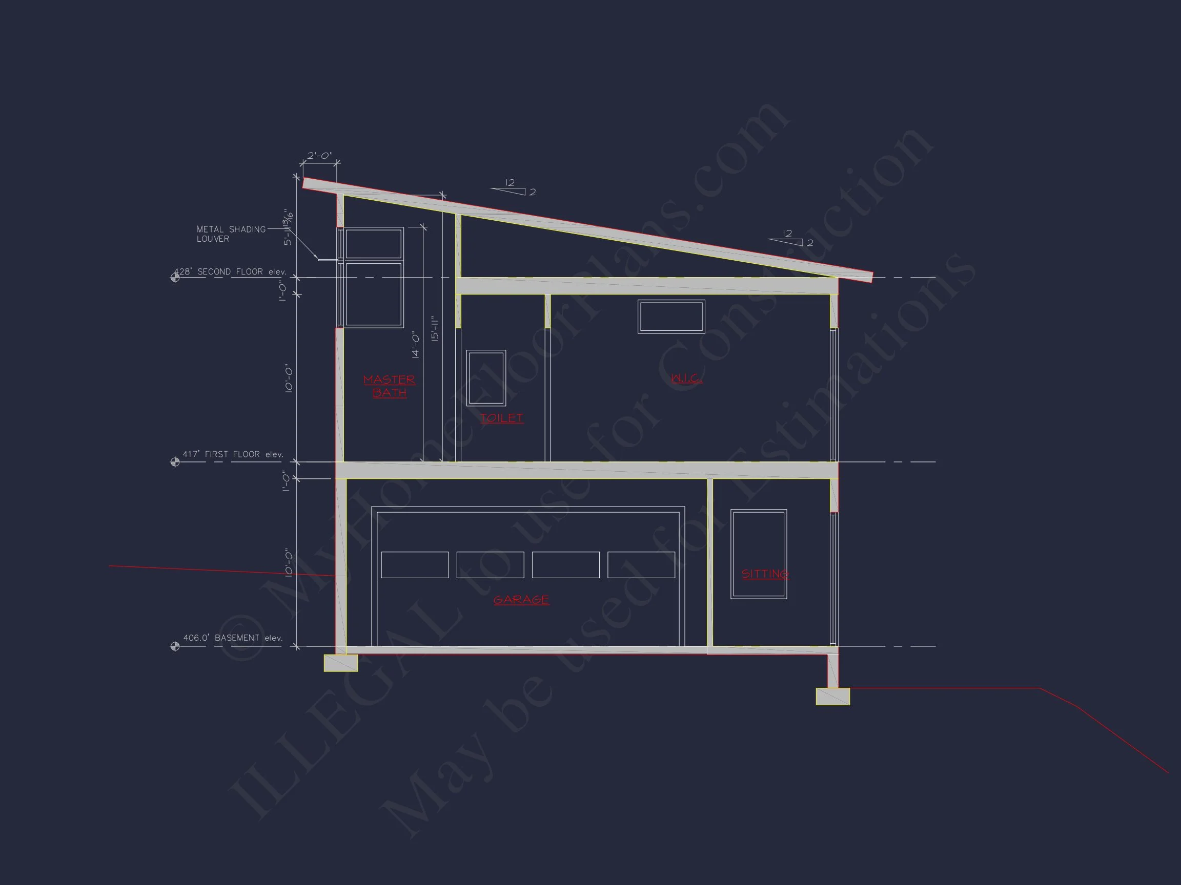 Modern house Floor Plan with 3 Stories and Contemporary Designs