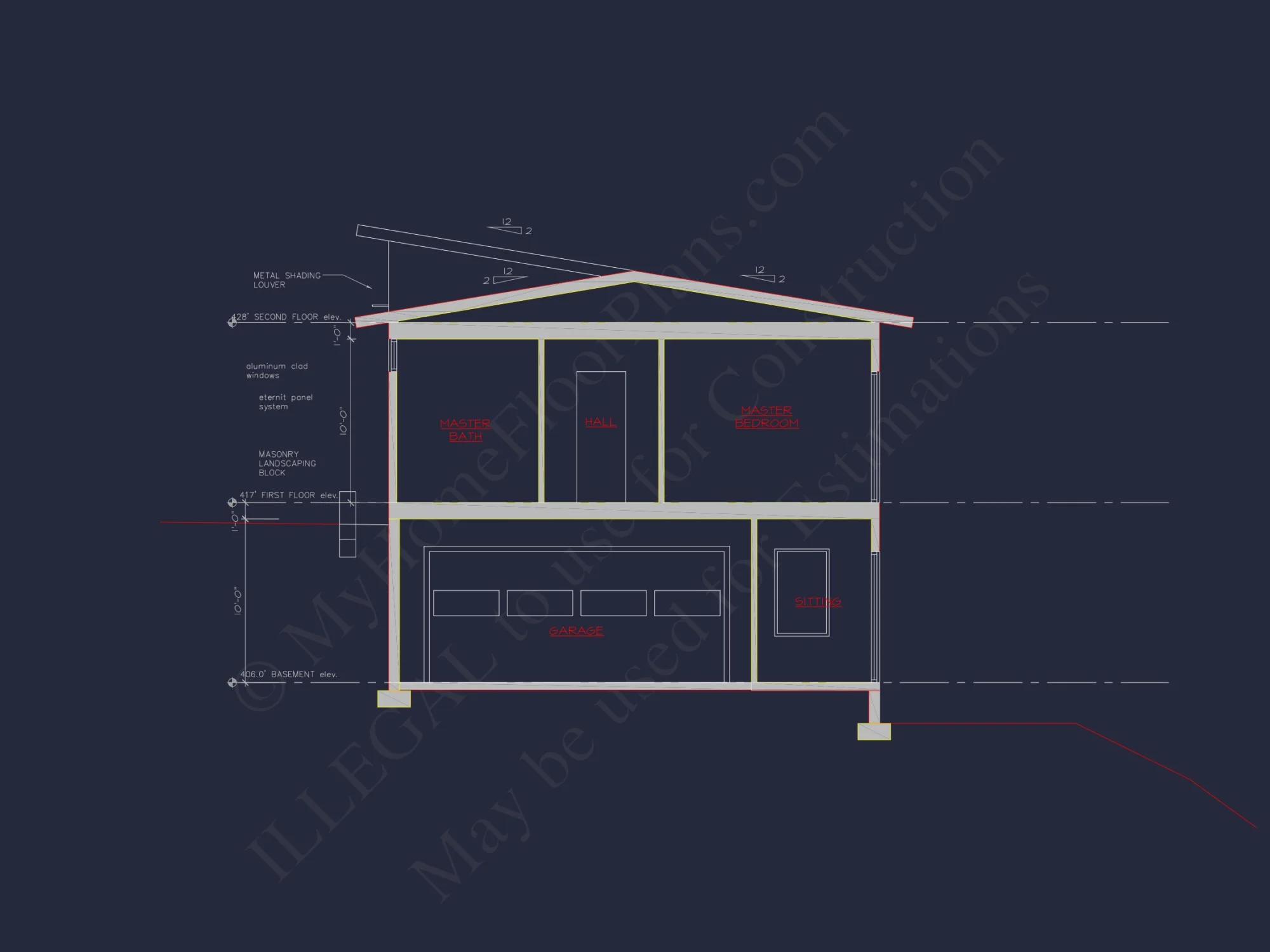 Modern house Floor Plan with 3 Stories and Contemporary Designs