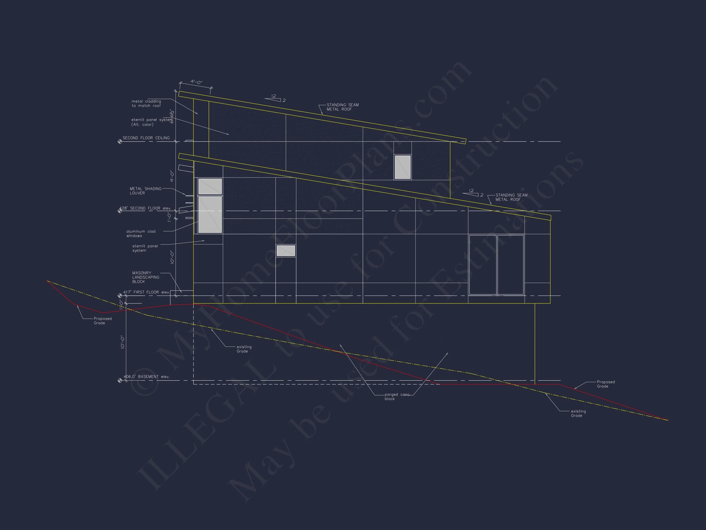 Modern house Floor Plan with 3 Stories and Contemporary Designs