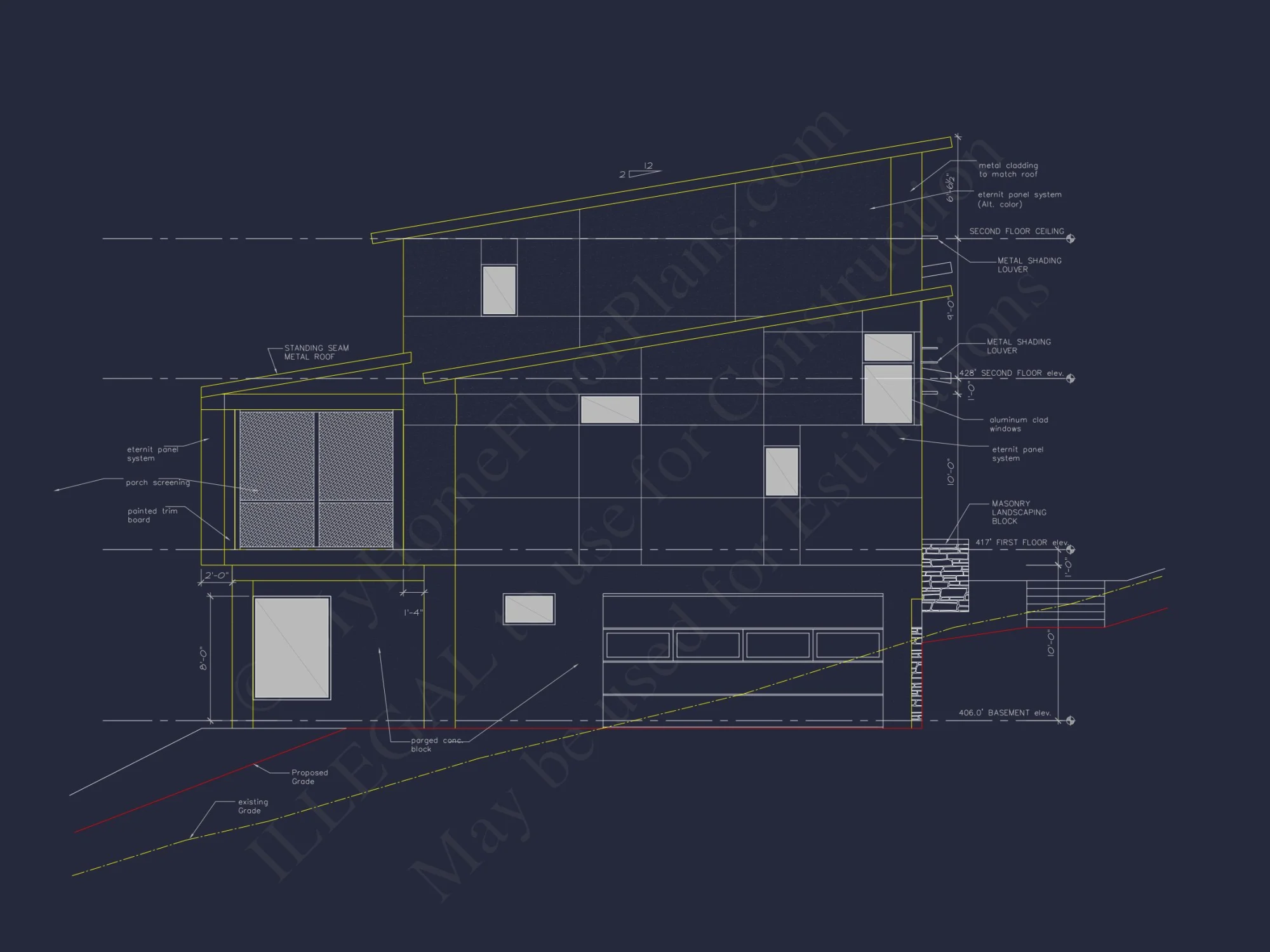 Modern house Floor Plan with 3 Stories and Contemporary Designs