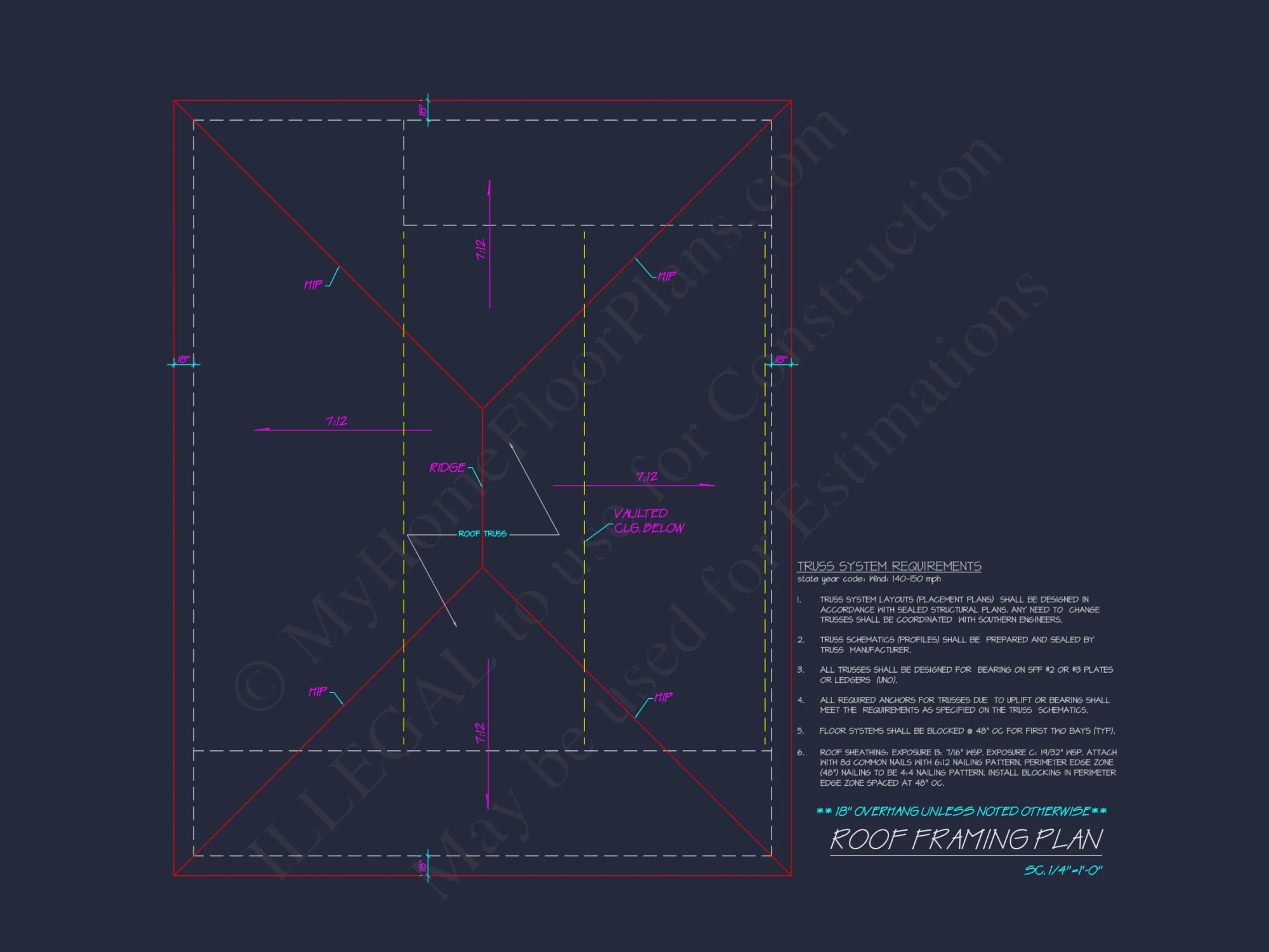 Custom Coastal house Floor Plan with CAD Designs and Blueprints