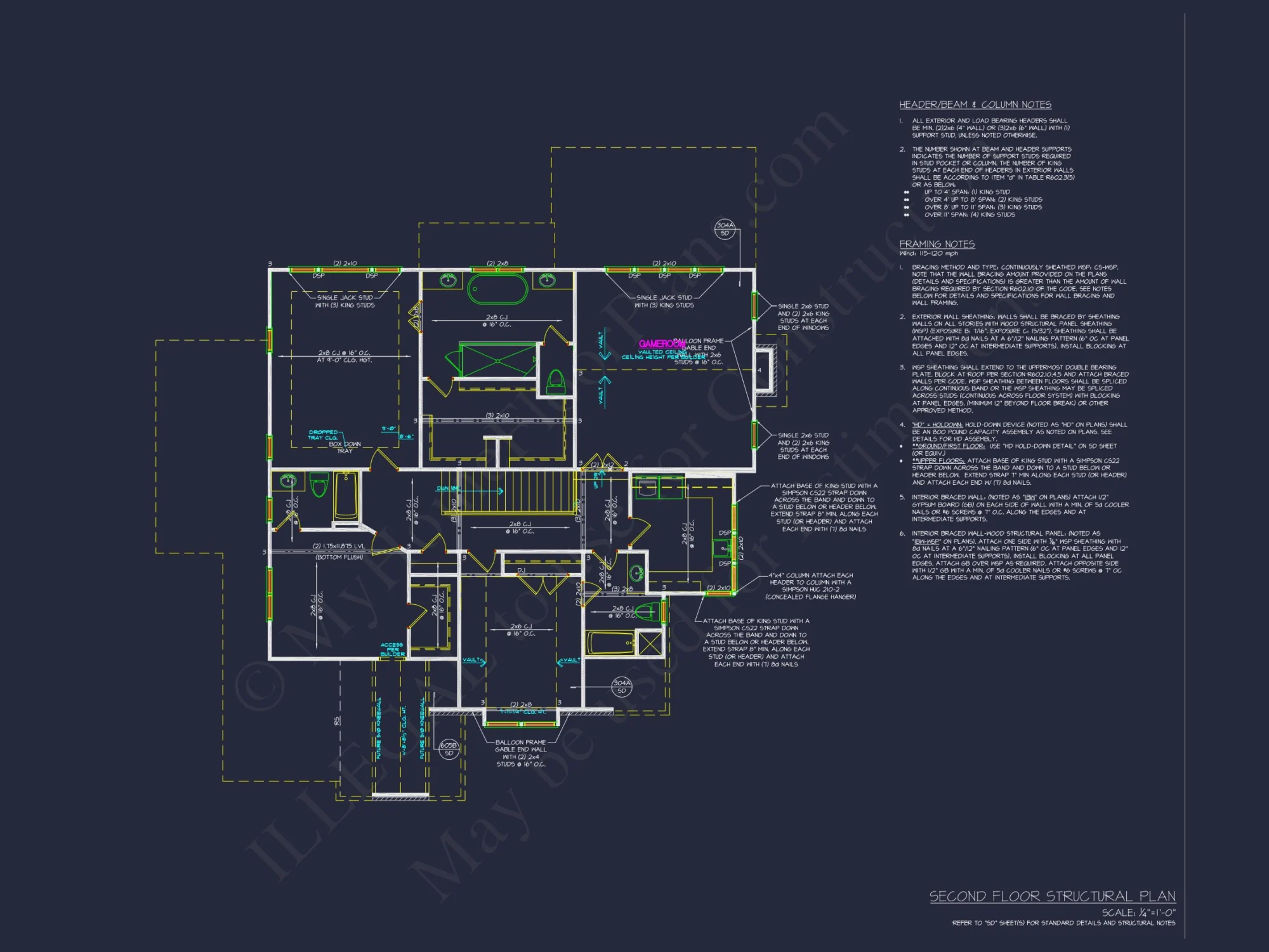 Modern Craftsman house Plan with 4 Bedrooms and Spacious Floor Designs